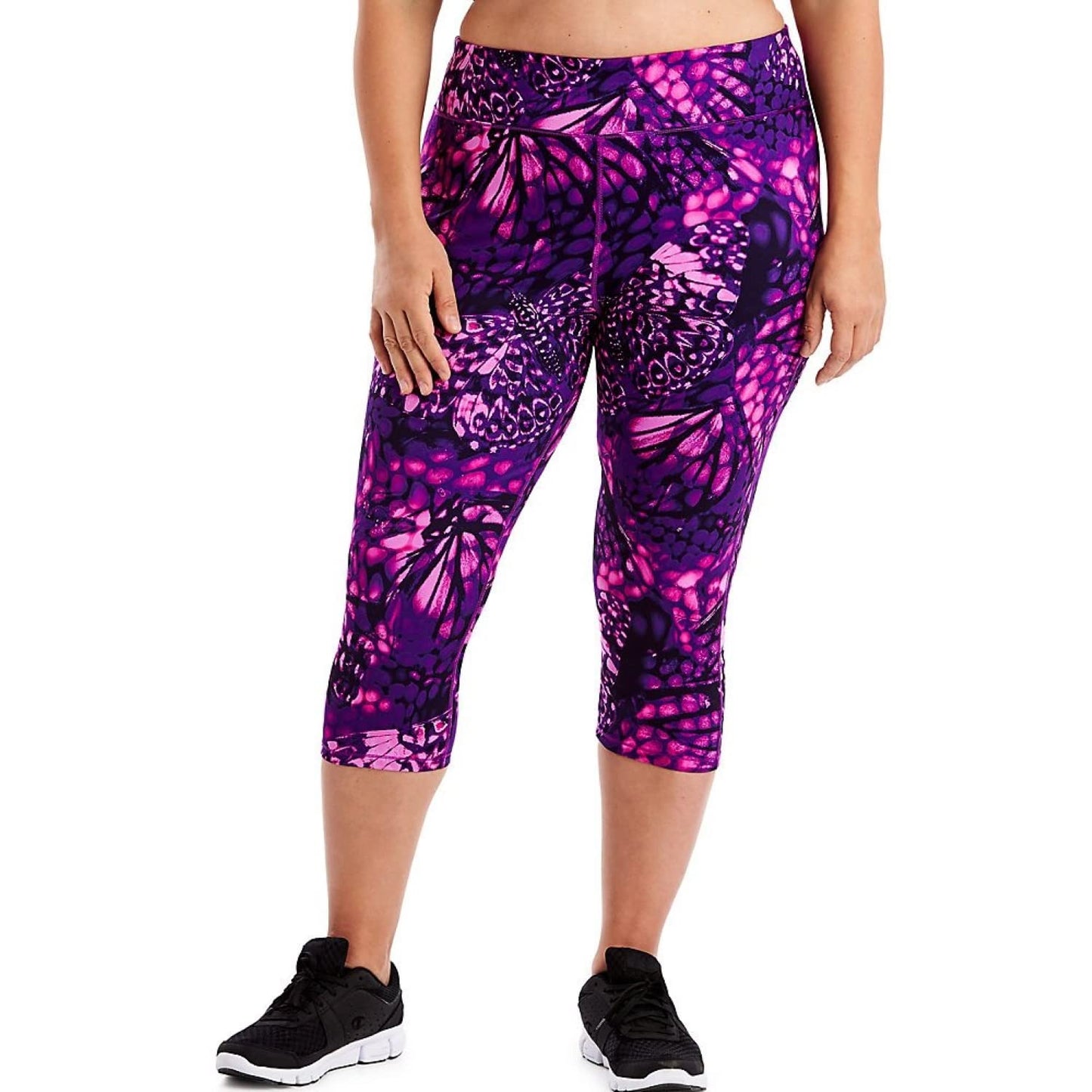 JUST MY SIZE womens Active Stretch Capri Pants, Wingspan Plum Dream, 5X US
