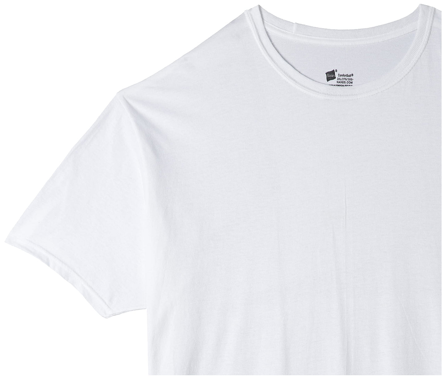 Hanes Ultimate Men's 5-Pack FreshIQ Big Crew T-Shirts (XXX-Large (54-56), White)