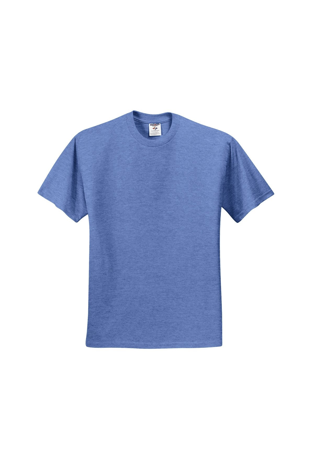 Jerzees Men's Black Heather Adult Short Sleeve Tee 3 Pack, Vintage Blue, Medium