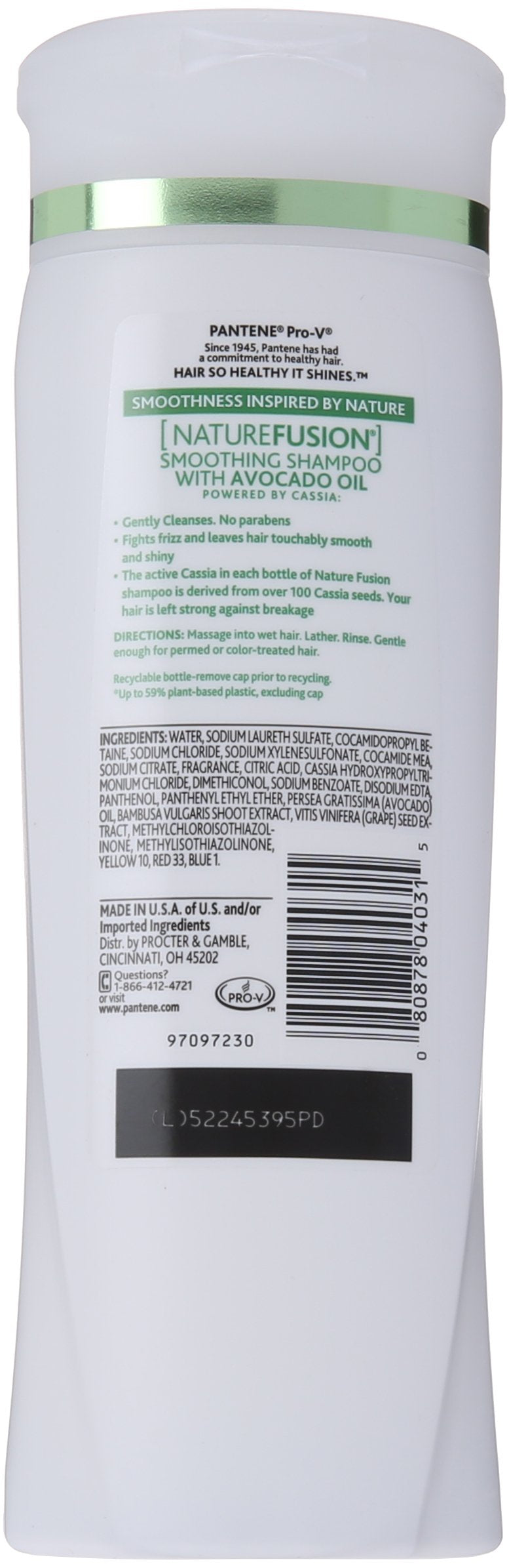 Pantene Pro-V Nature Fusion Smooth Vitality Shampoo, 12.6-FL OZs (Pack of 3)
