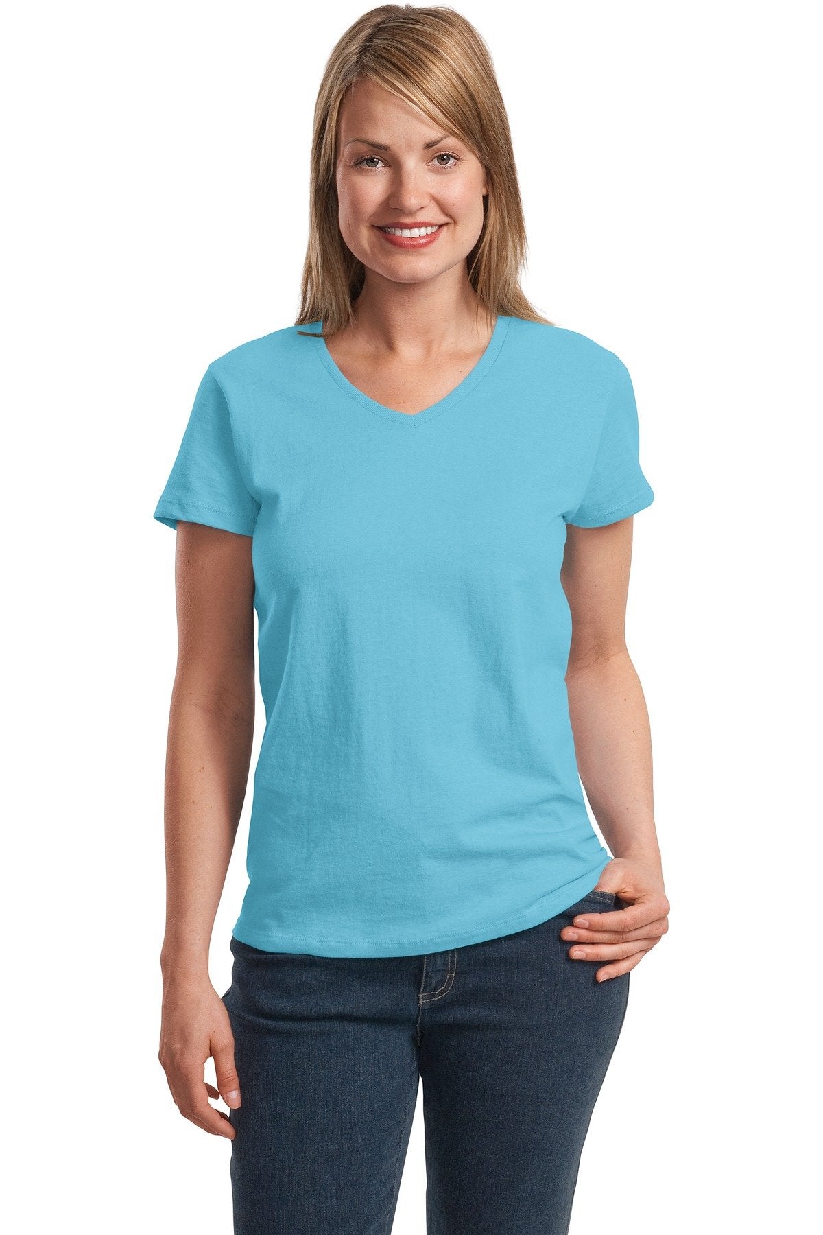 Hanes Women's ComfortSoft Relaxed Fit V-Neck T-Shirt - Deep Royal, XL