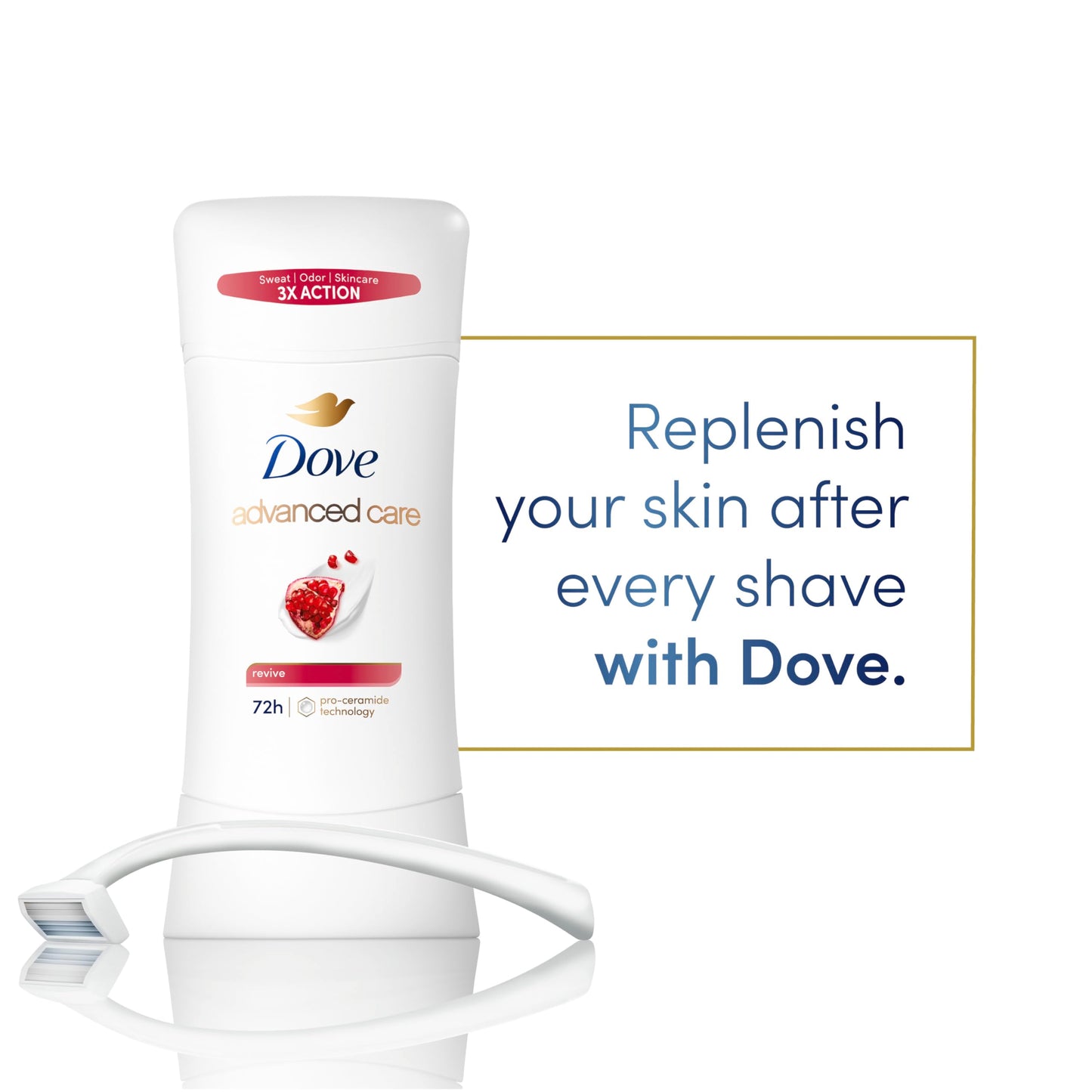 Dove Advanced Care Antiperspirant Deodorant Stick for Women Revive for 48 Hour Protection And Soft And Comfortable Underarms 2.6 oz, 2 Count