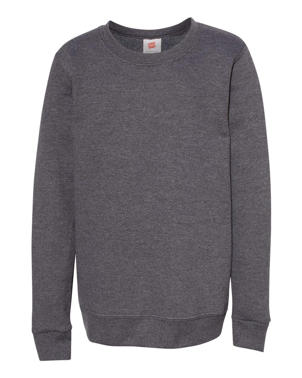 Hanes Boys Dyed Crew Neck T-shirts B213BG, L, Black/Grey (Pack of 3)