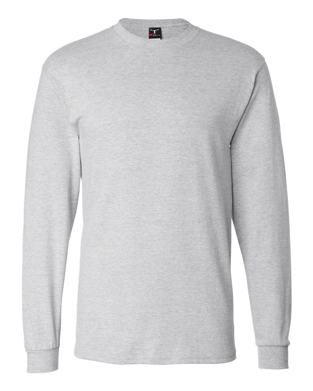 Hanes Adult Beefy-T Long-Sleeve T-Shirt, Stone Green, Large