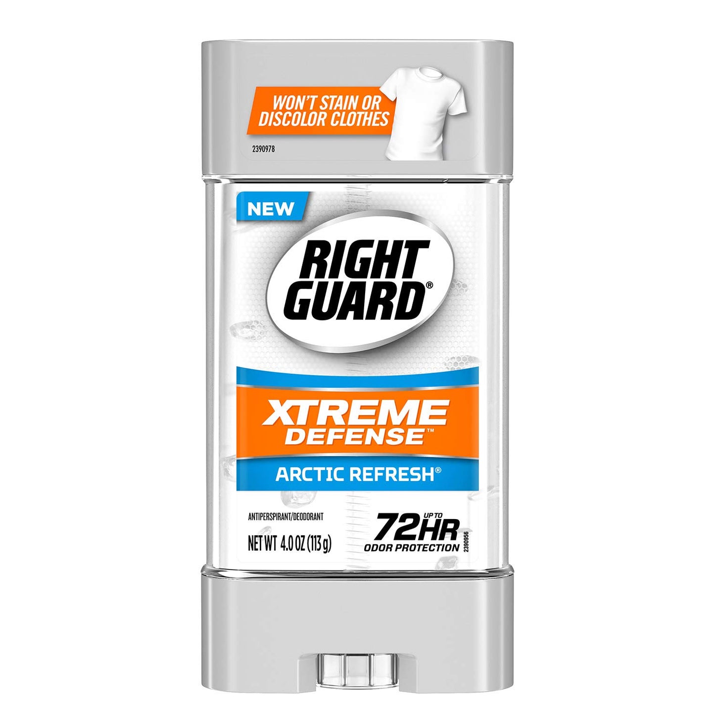 Right Guard Xtreme Defense Antiperspirant Deodorant Gel, Arctic Refresh, 4 Ounce (6 pack)