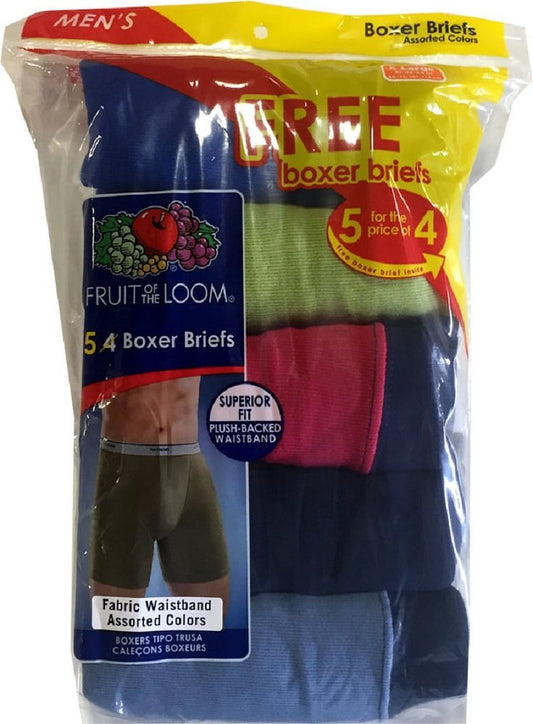 Fruit of the Loom Men's 5 (4 +1 Free) Pack Classics Boxer Brief (Medium)