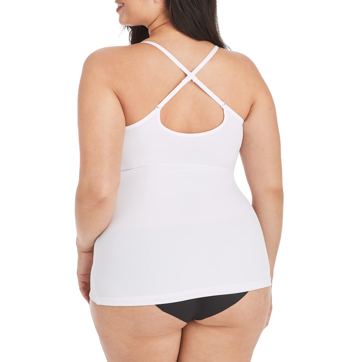 Maidenform womens Long Length Camisole Fl3266 shapewear tops, White, Medium US