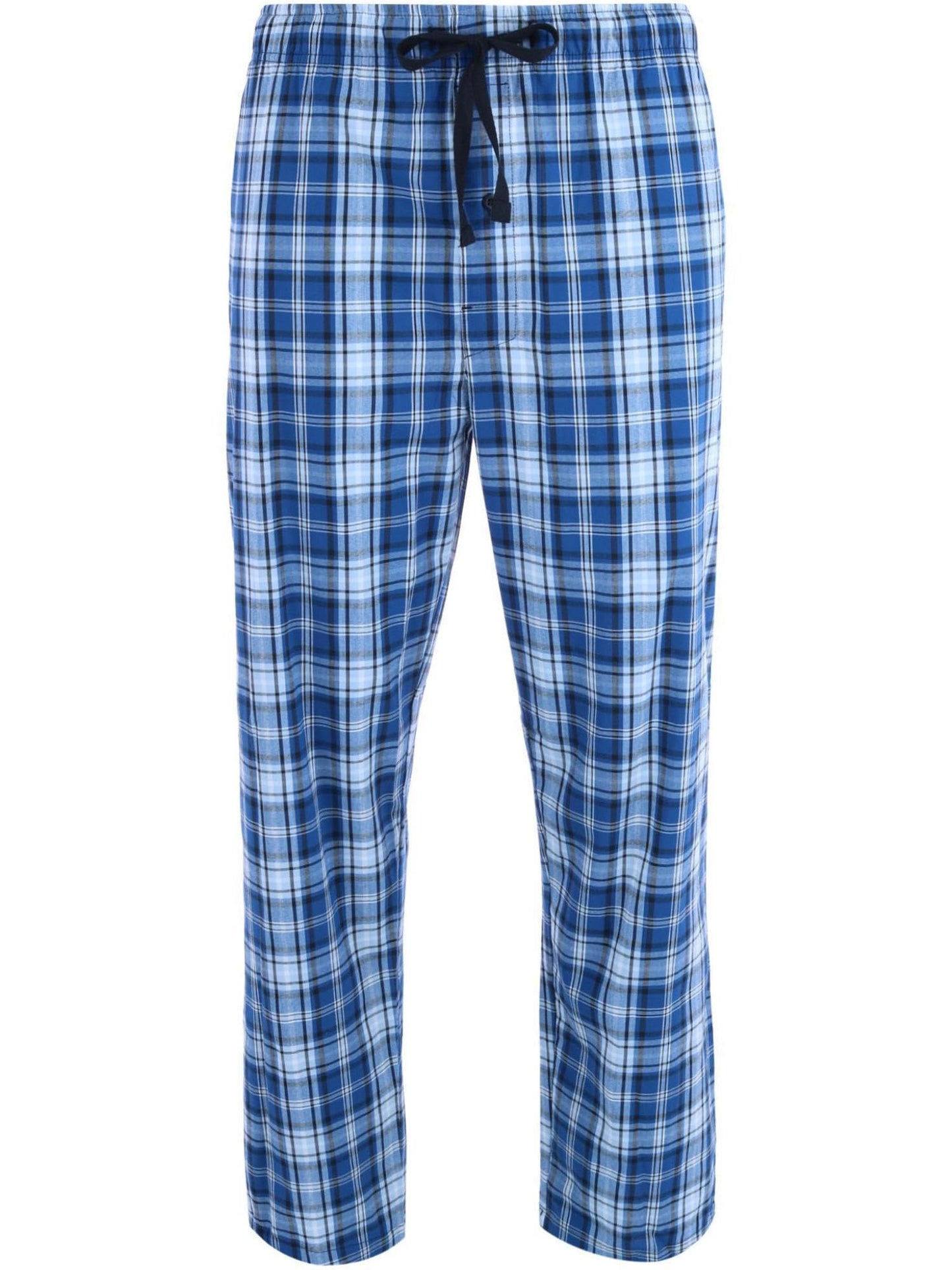 Hanes Men's Tag Free Comfort Flex Plaid Pajama Lounge Pant, XLarge, Blue/White Plaid