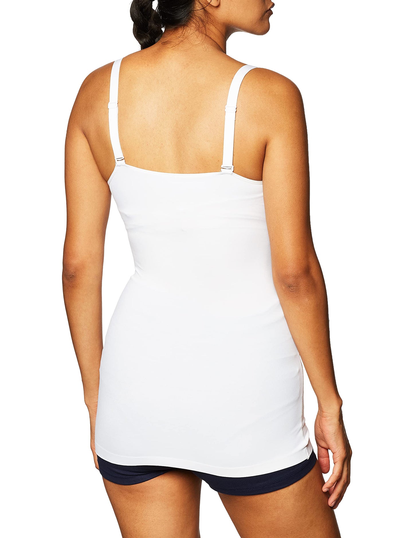 Maidenform womens Cover Your Bases Smoothtec Camisole Dm0038 Shapewear Top, White, Small US