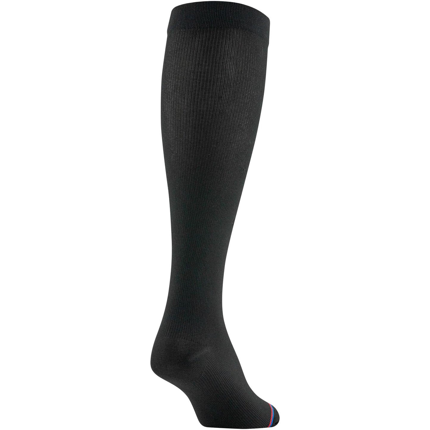 PEDS Women's Over The Calf Socks with Compression Fit 2 Pairs, Black, W 10-13/M 9-12