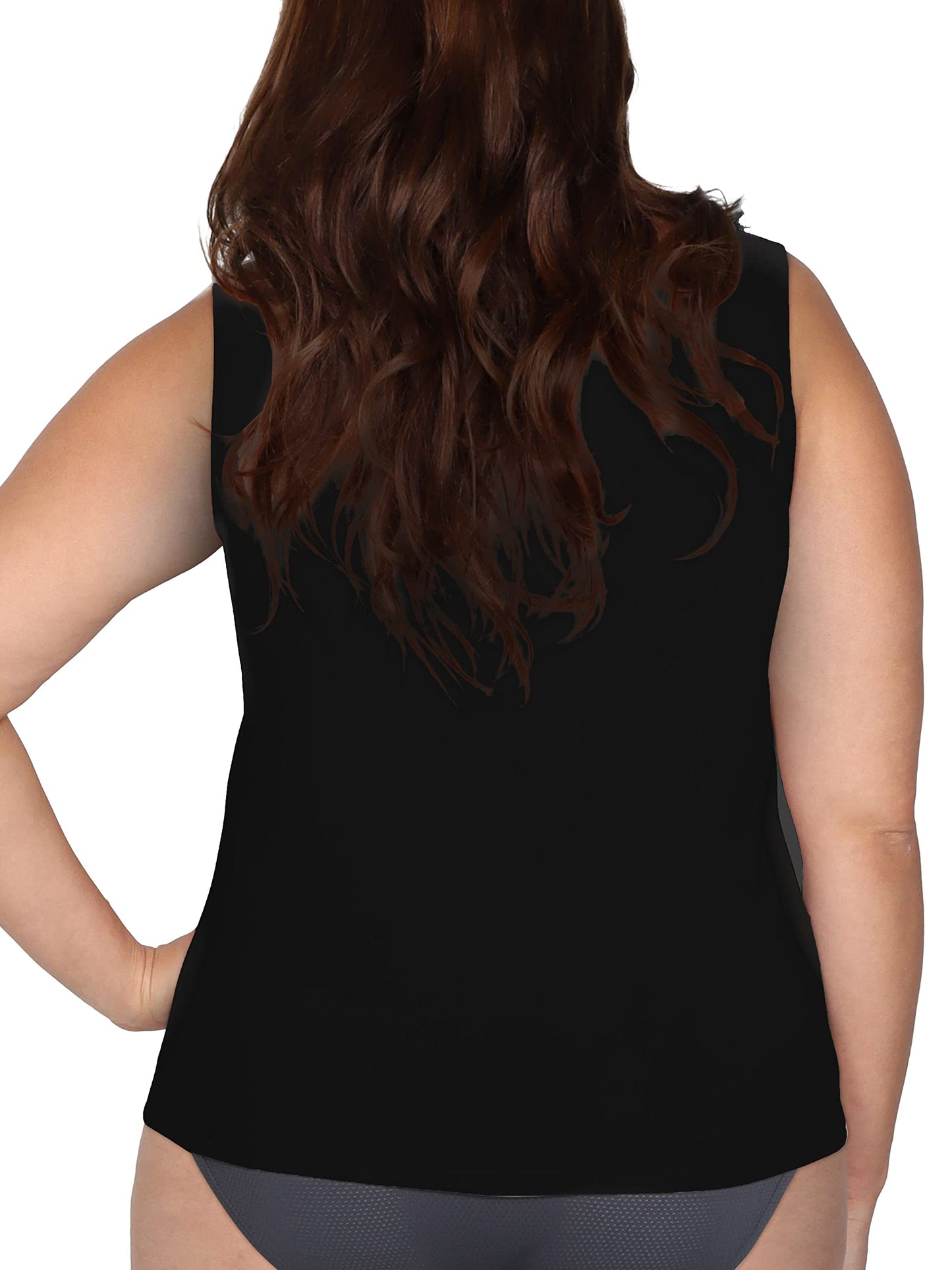 Fruit of the Loom Women's Comfort Bras Tops (S-6XL), Tank-2 Pack-Black/Nude, XX-Large