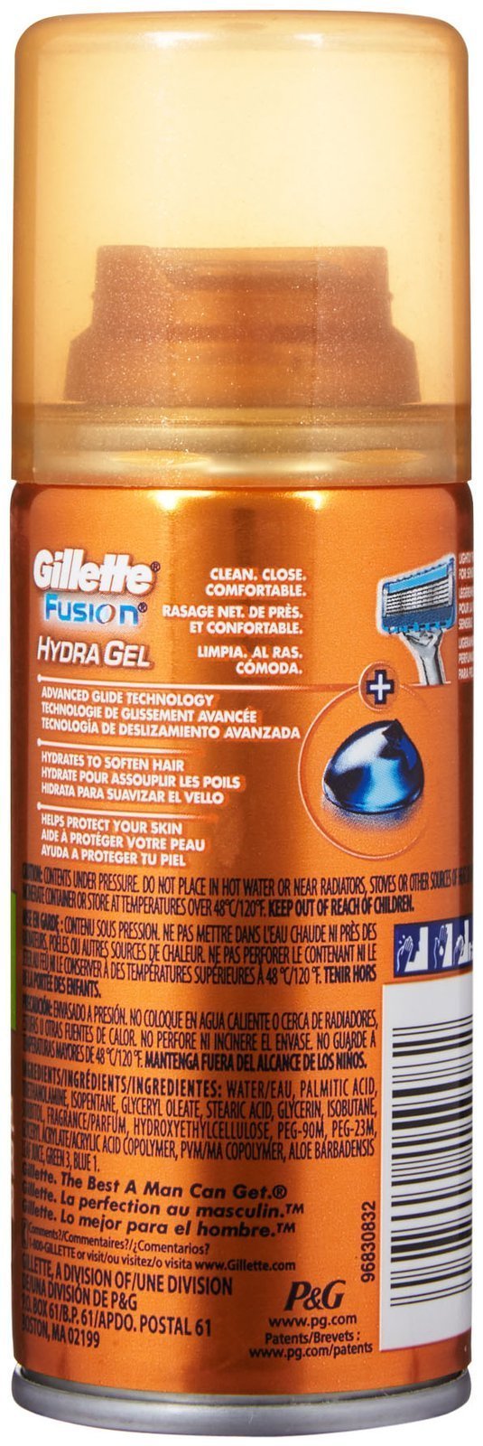 Gillette Fusion Hydra Gel Ultra Sensitive Shave Gel - 2.5 oz