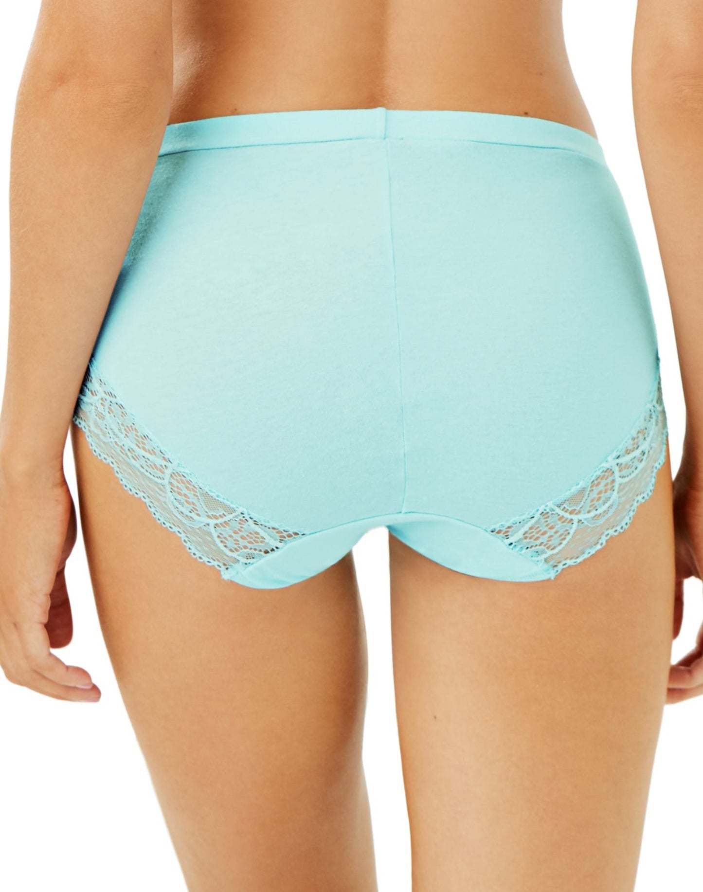 Bali Women's Cotton Desire W/ Lace Hipster, Black, 9