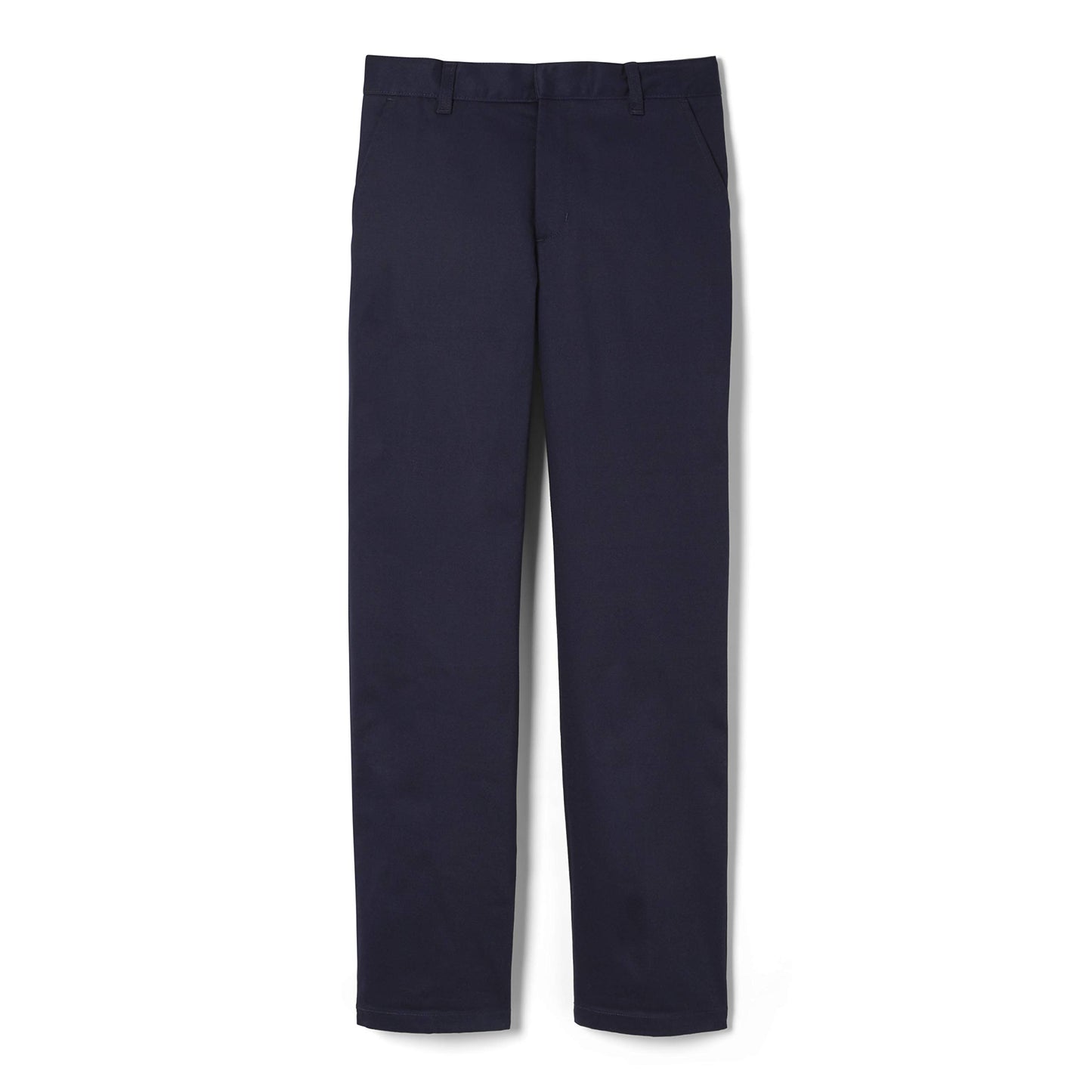 French Toast Little Boys' Flat Front Double Knee Pant with Adjustable Waist, Navy, 6
