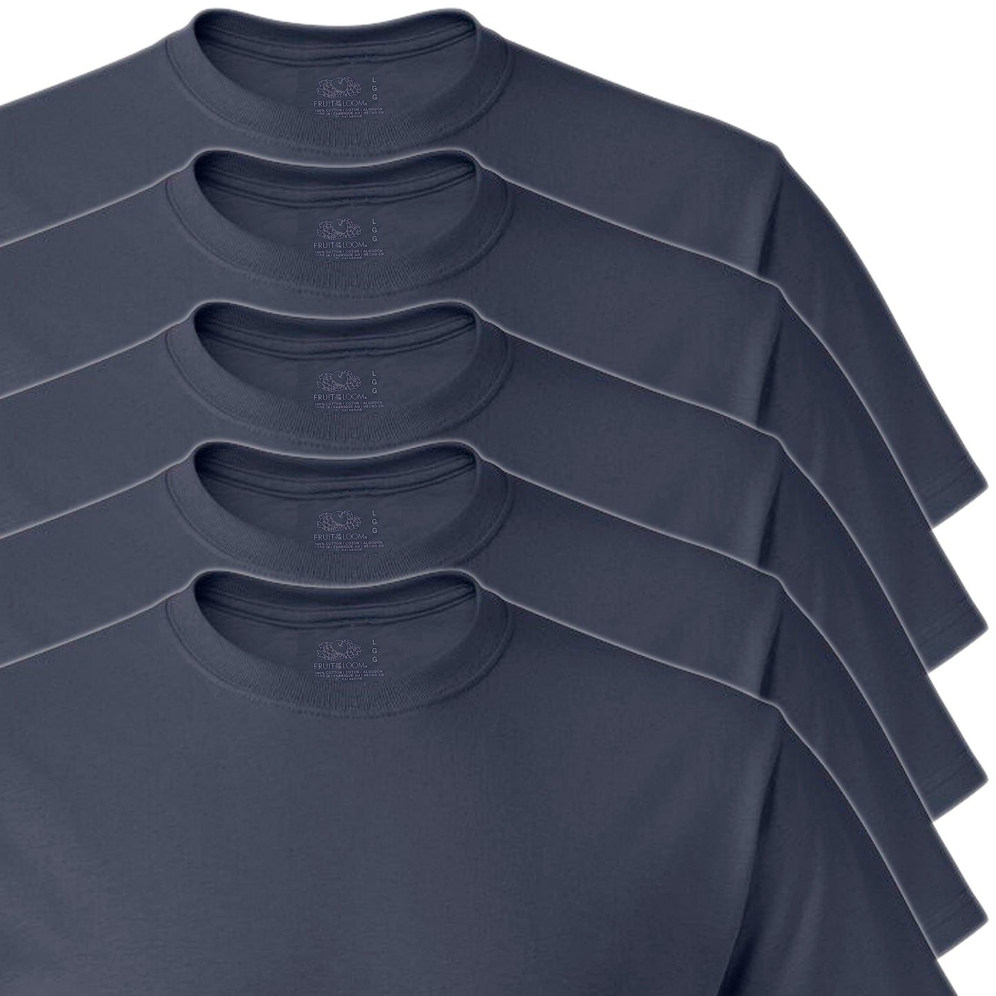 Fruit of the Loom 5 oz. 100% Heavy Cotton HD T-Shirt (3931), Navy, 2XL