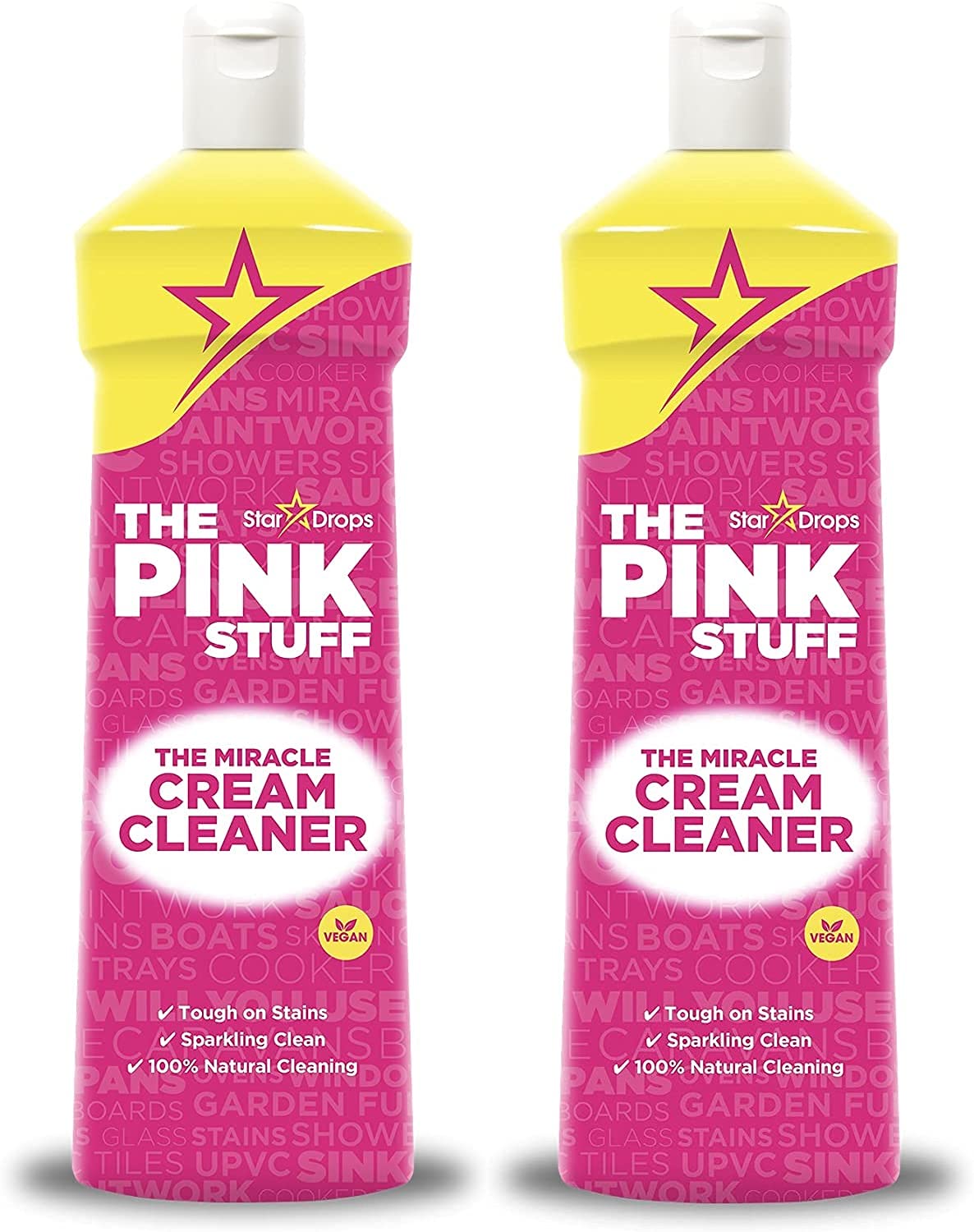 The Pink Stuff Stardrops Miracle Cream Cleaner, 17.6 Fl Oz (Pack of 2)