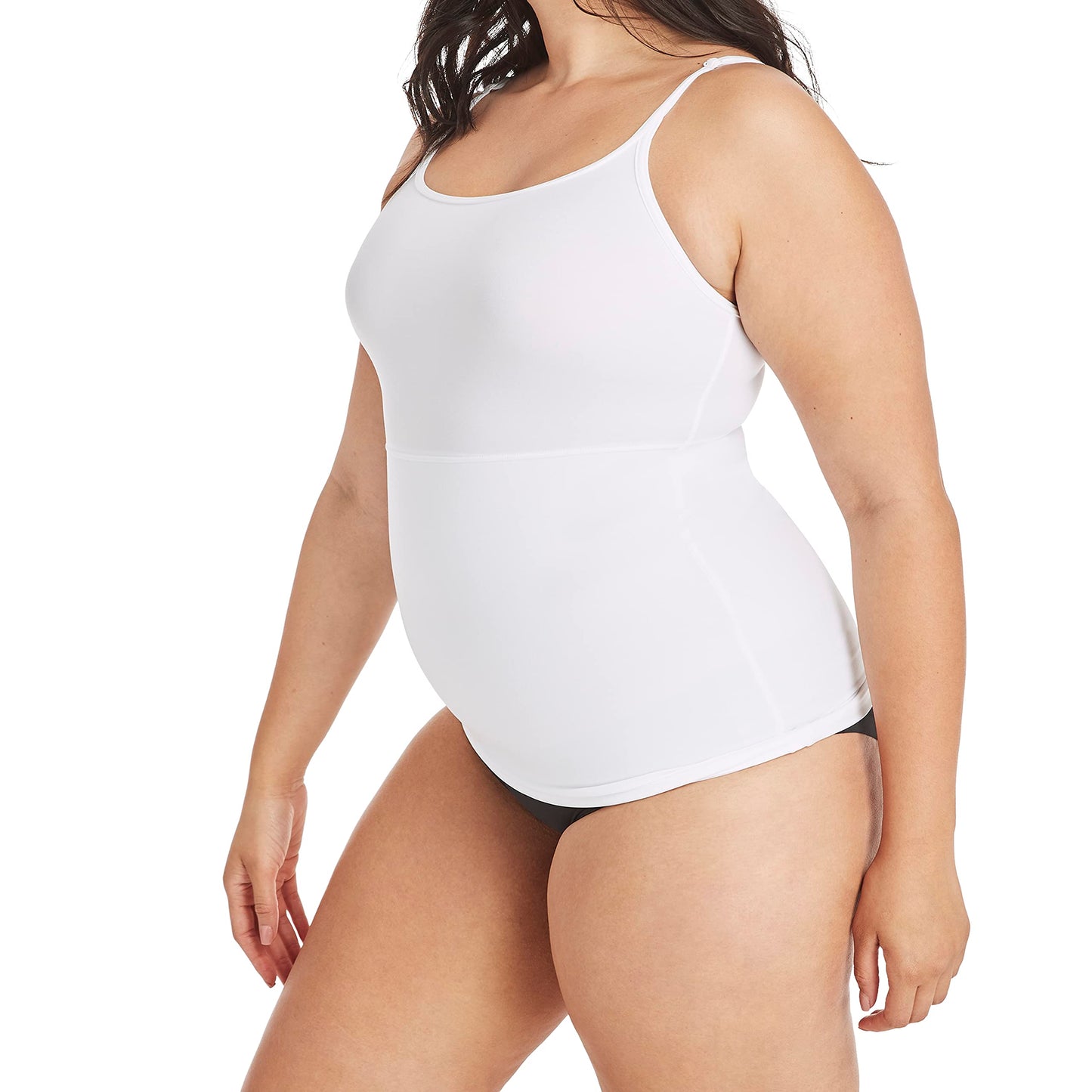 Maidenform womens Long Length Camisole Fl3266 shapewear tops, White, Medium US