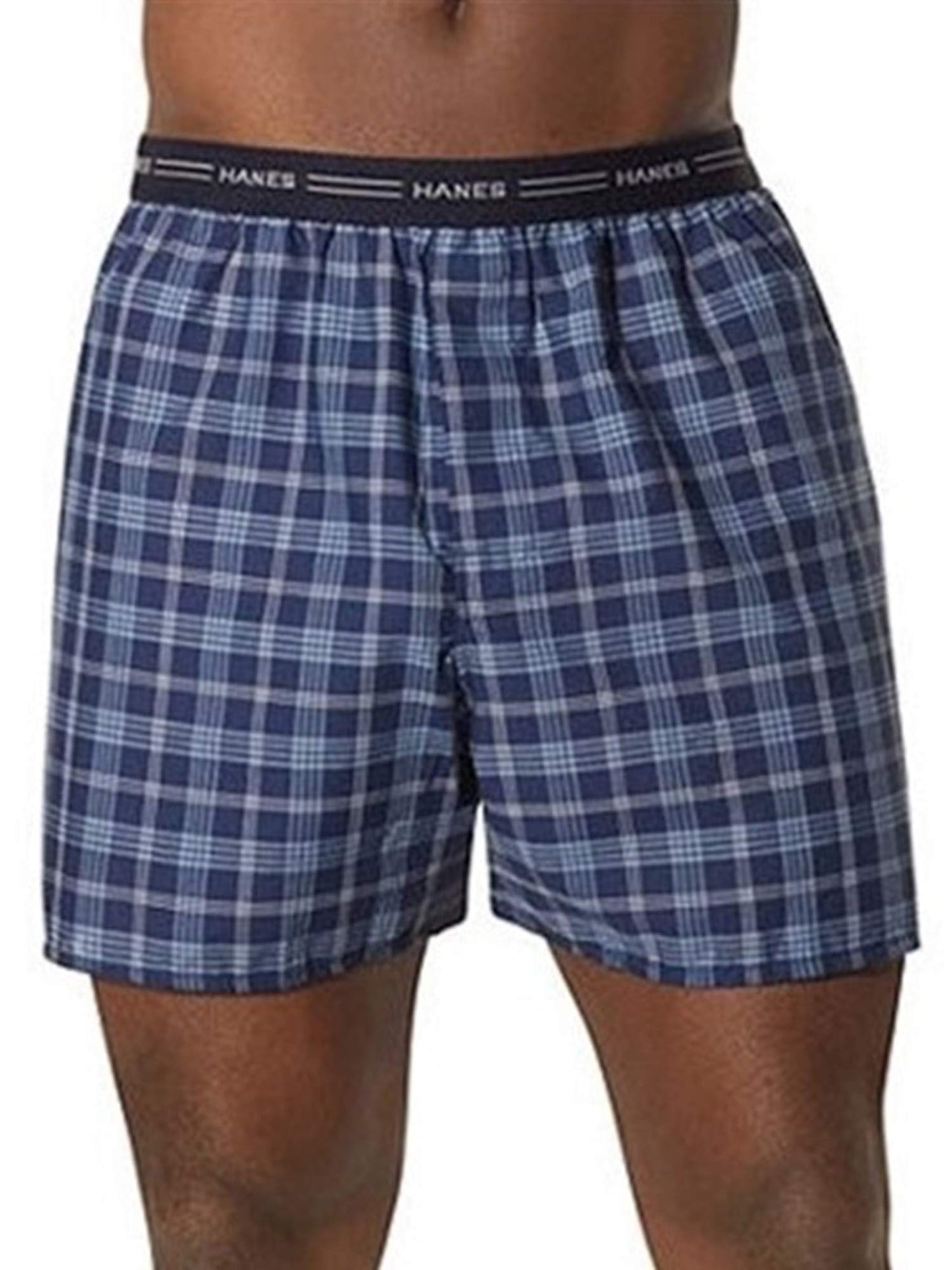 Hanes Men's Plaid Fashion Waistband Boxer 3-Pack (S US (Waist 28-30), Assorted Plaid Exposed)