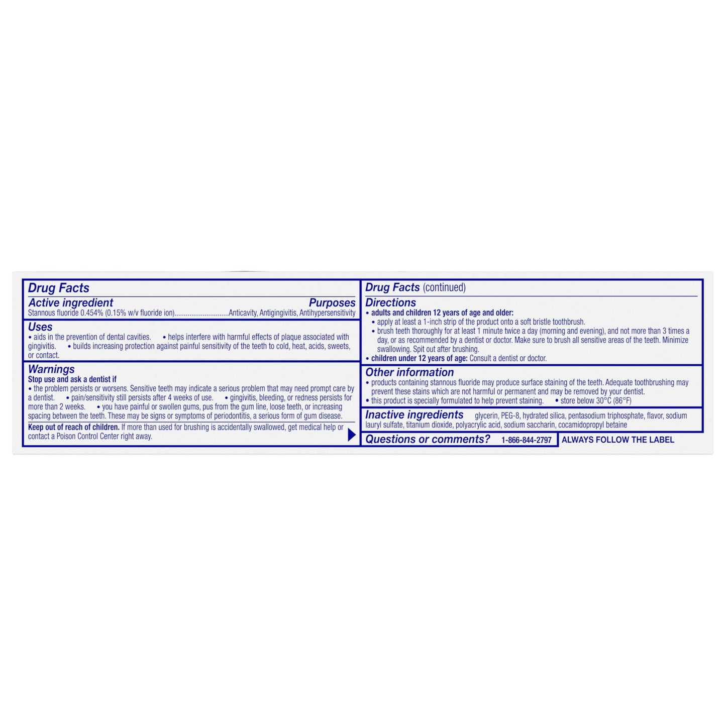 Sensodyne Complete Protection Sensitivity Toothpaste with Cavity & Gingivitis Protection Extra Fresh 3.4 oz (Pack of 3)