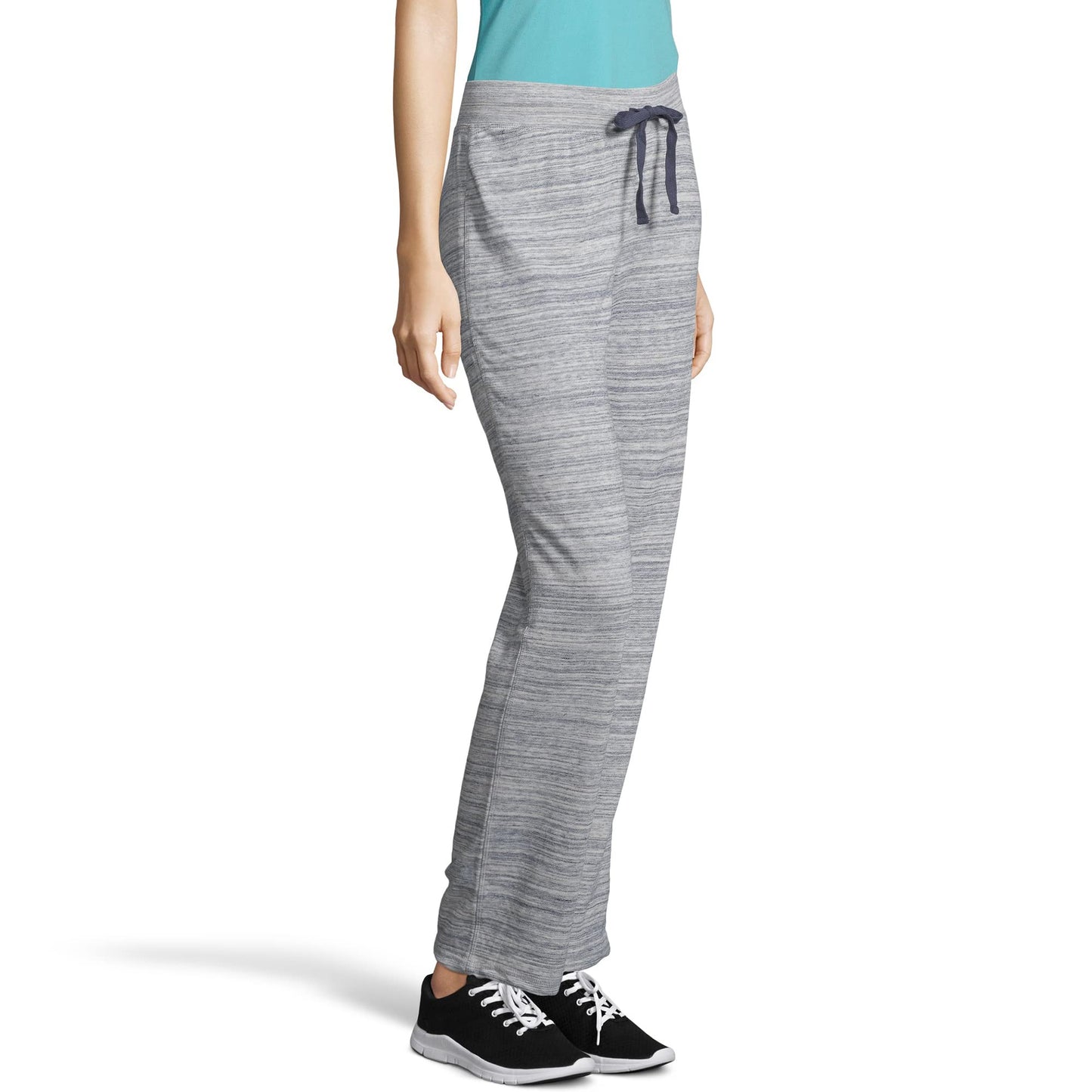 Hanes Women's French Terry Pant, Navy Space Dye, Medium