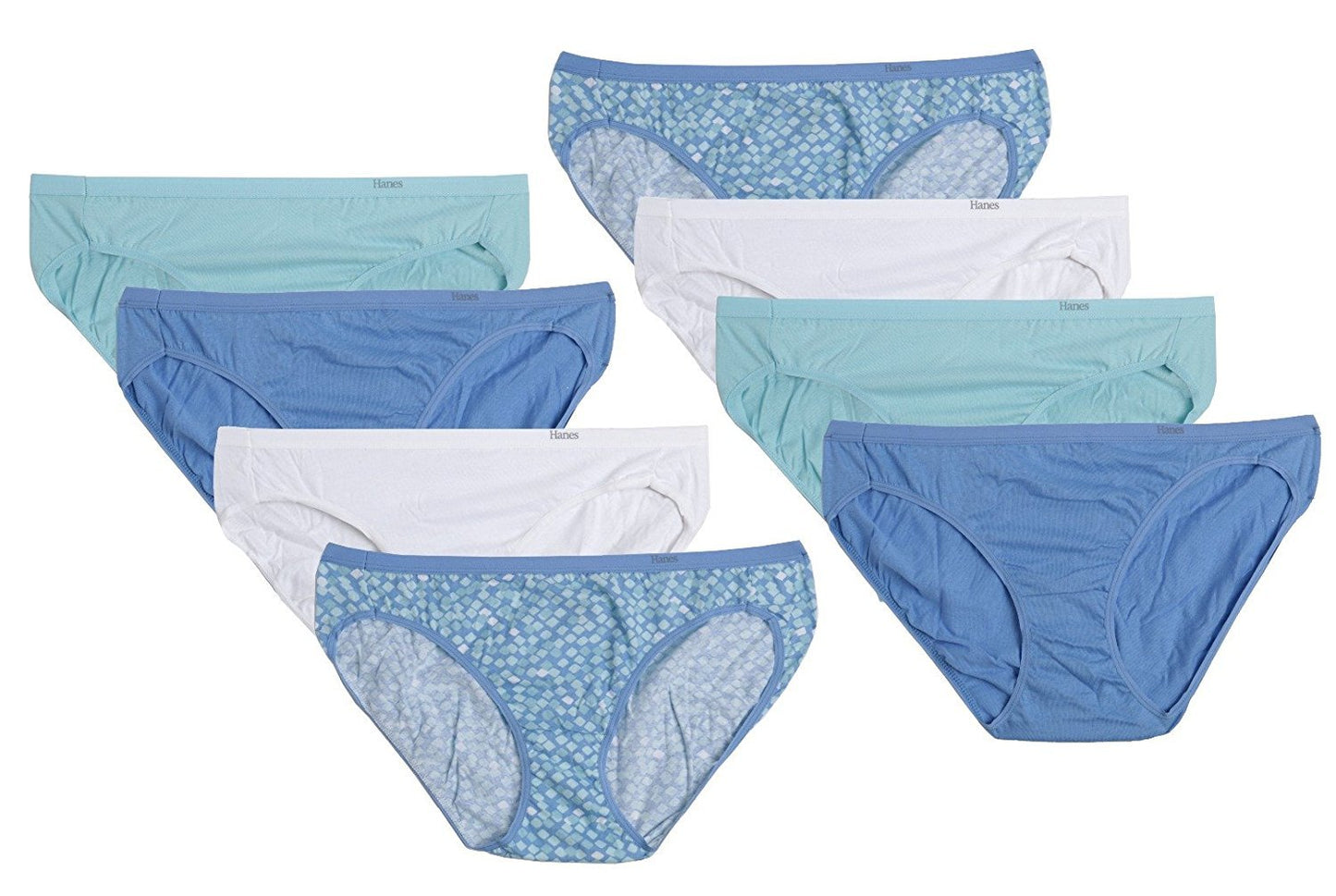Hanes Womens Premium Comfort Bikinis (Pack of 8) (XX-Large (Size 9/44" - 45"), 8 Pack 07)