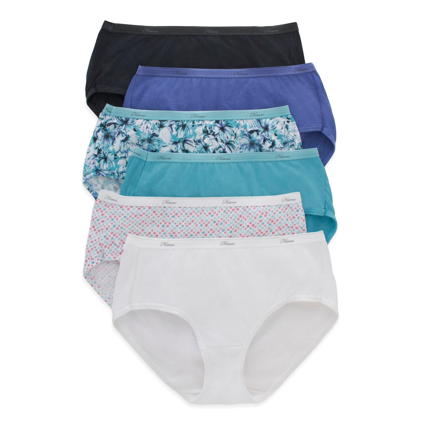 Hanes Women's No Ride Up Low Rise Cotton Brief 6-Pack