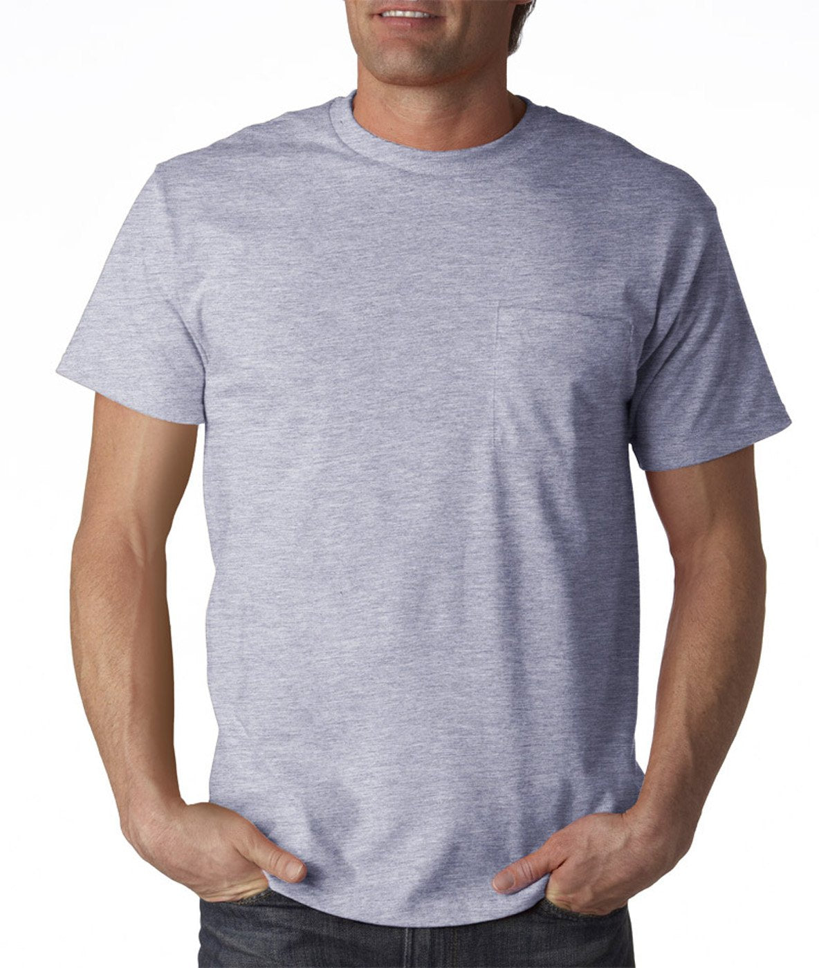 Fruit of the Loom 100% Heavy Cotton HD Pocket T-Shirt, 3XL, BLACK