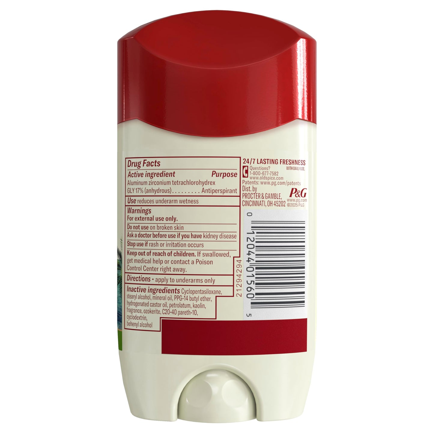 Old Spice Men's Antiperspirant & Deodorant Fiji with Palm Tree, 2.6oz (Pack of 3)
