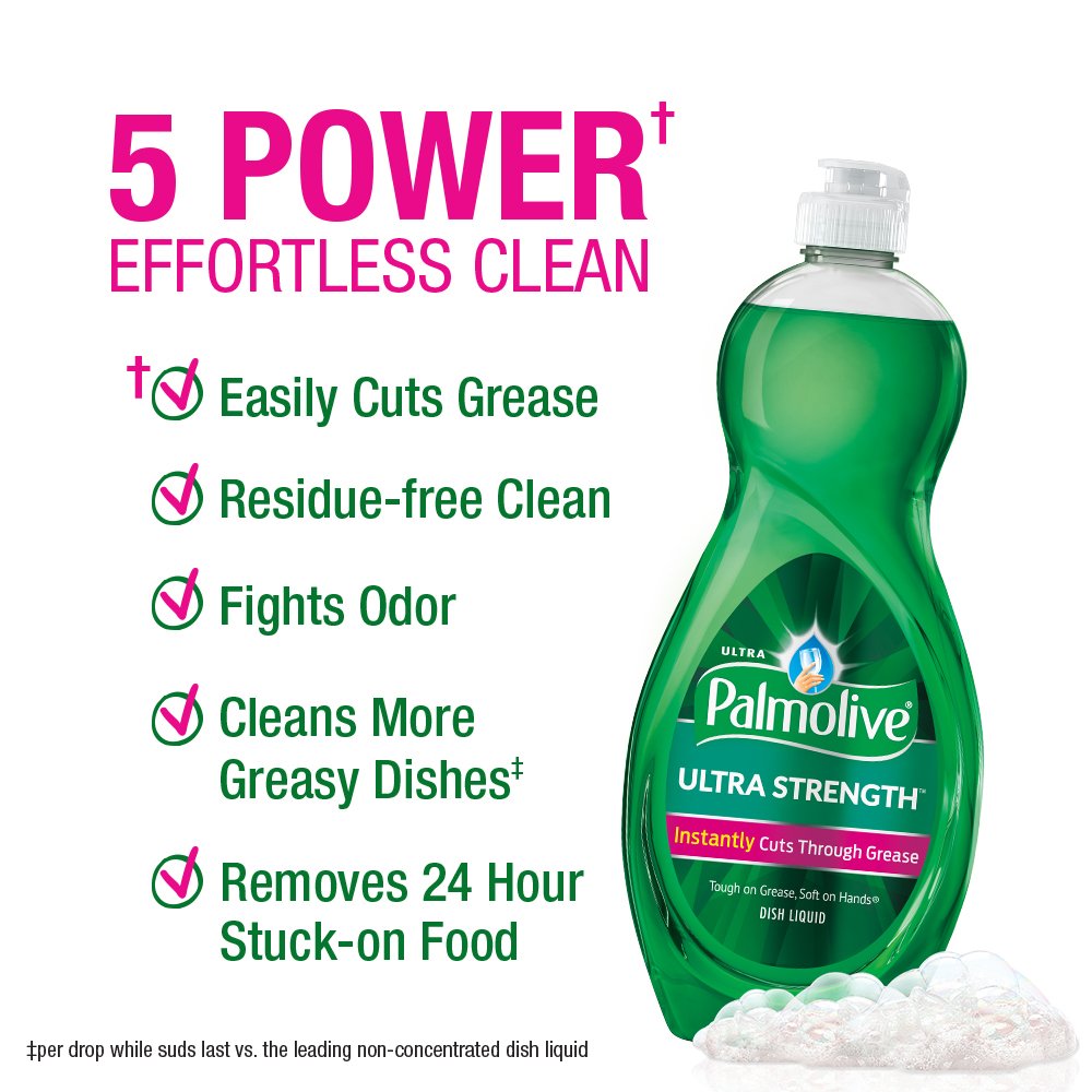 Palmolive Dish Liquid, Ultra Strength Original, 20 Ounce (Pack of 9), Green (04268CT)