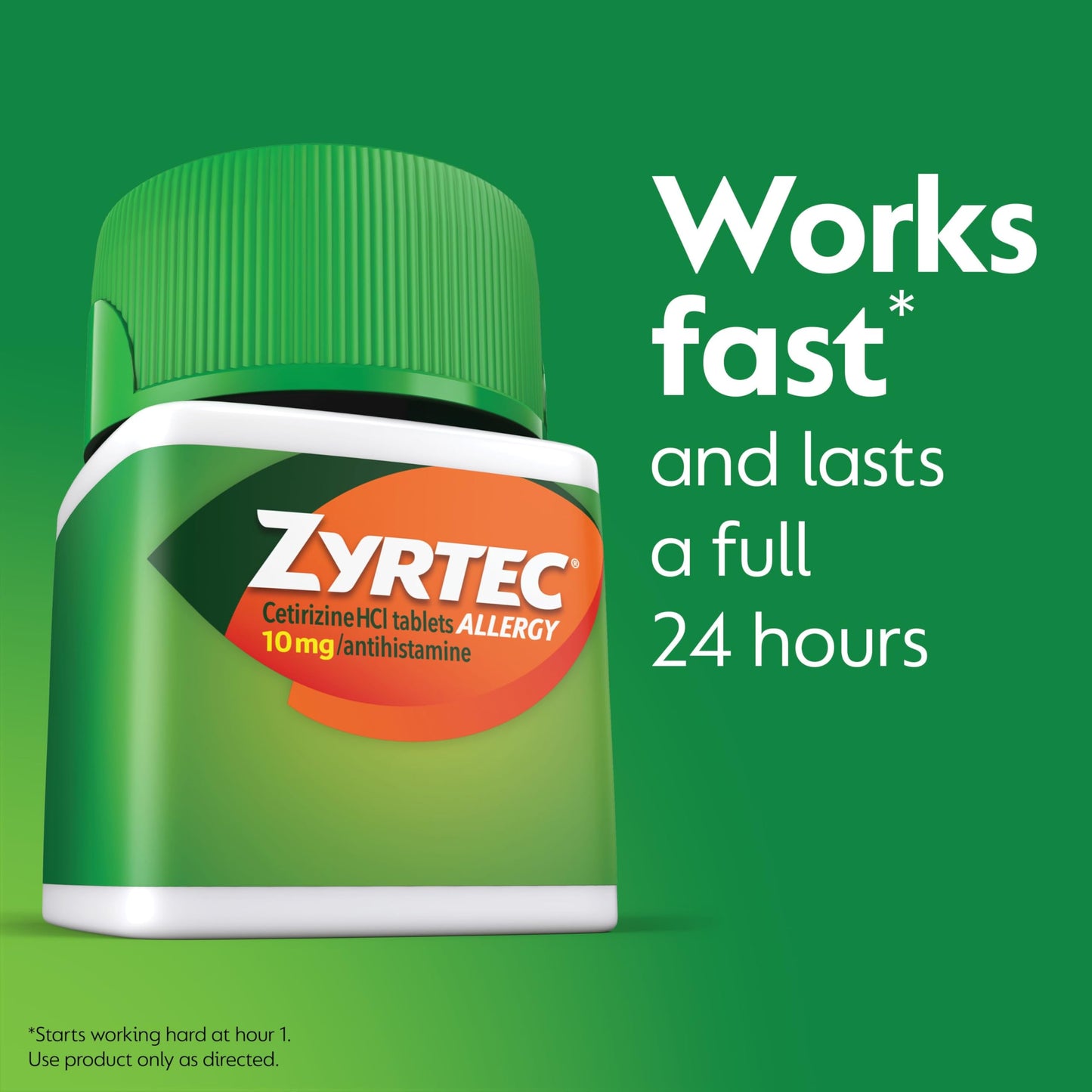 Zyrtec Allergy Tablets, 30 tabs 10 mg(Pack of 4)