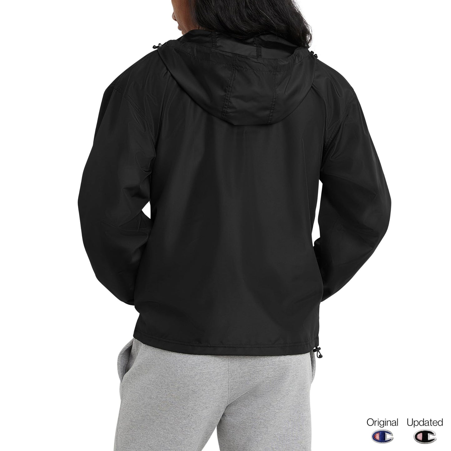 Champion mens Packable - Solid Jacket, Black-549369, Large US