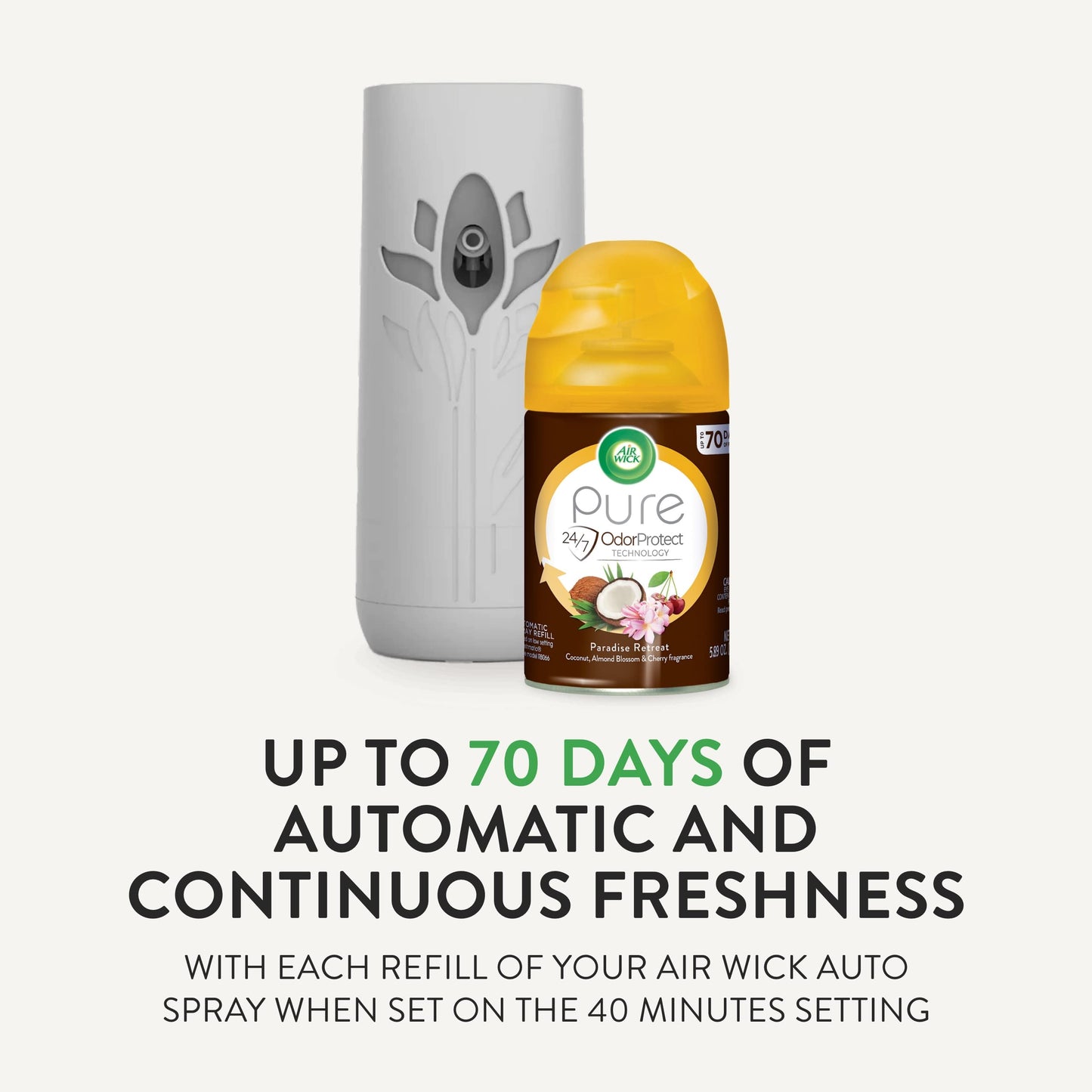 Air Wick Freshmatic Automatic Spray Air Freshener Refill, Paradise Retreat Scent, 5.89 Oz (Pack of 3)