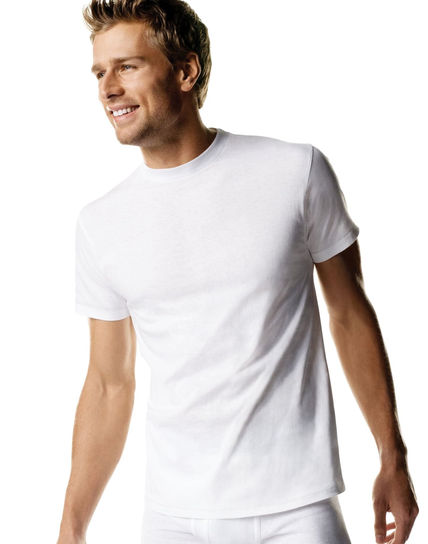 Hanes White Crew Neck T 3 Pack, XXL-White