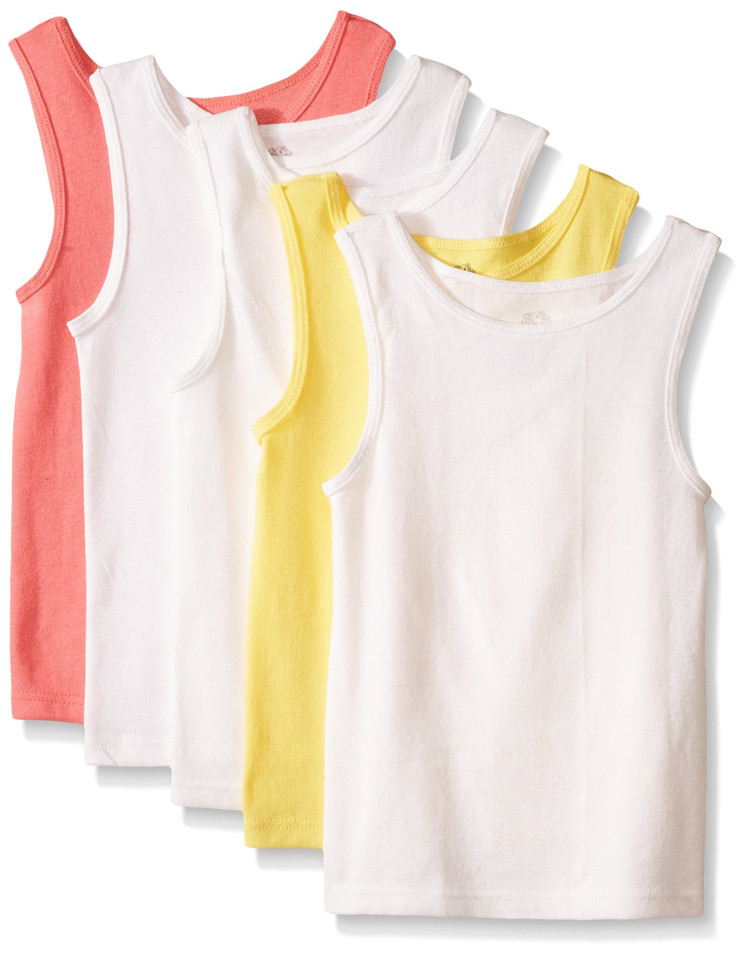 Fruit of the Loom Girls' Tank, Wardrobe, 5 pk, Assorted, 2T/3T