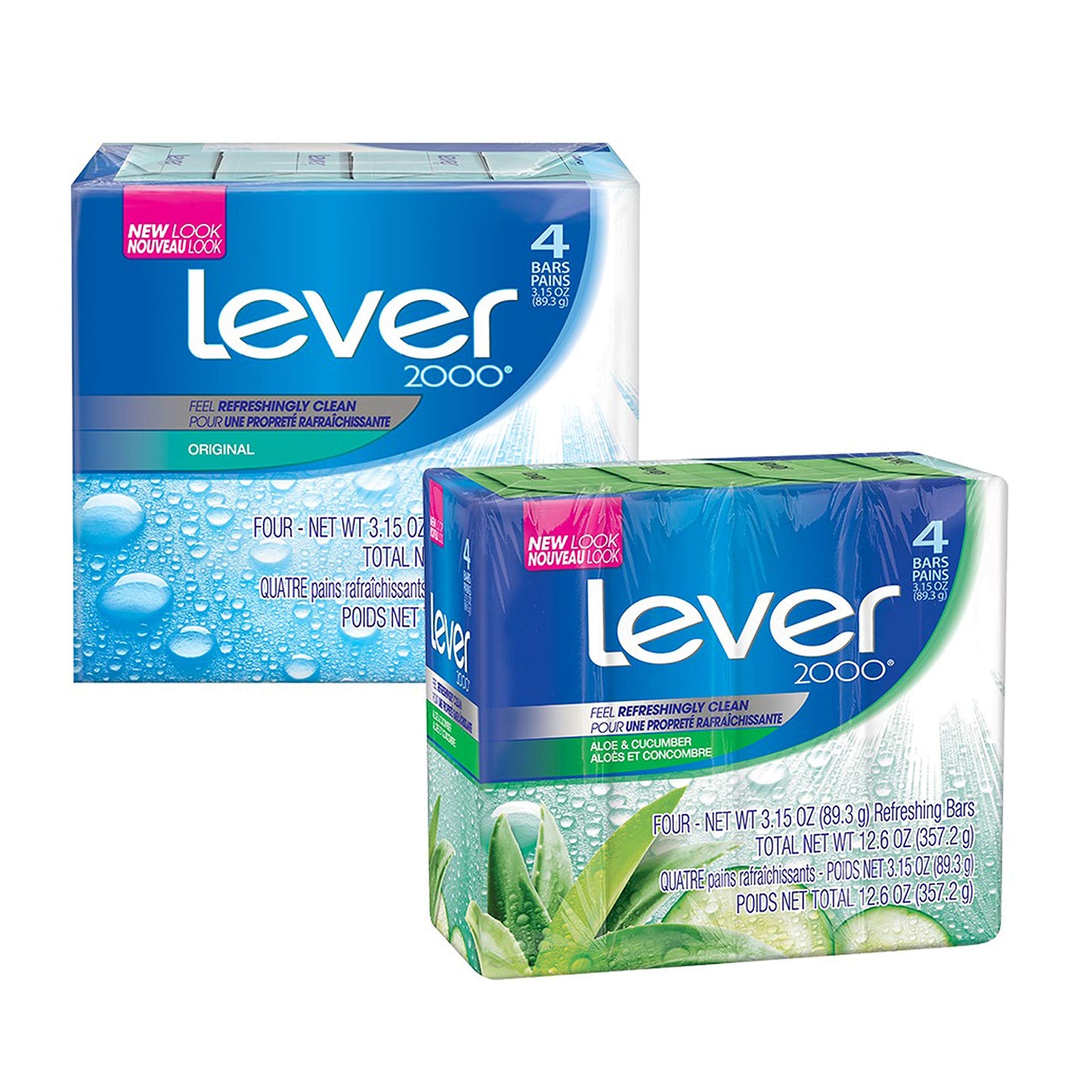 Lever 2000 Bar Soap, Original 4 Ounce 2-Packs of 12 Bars