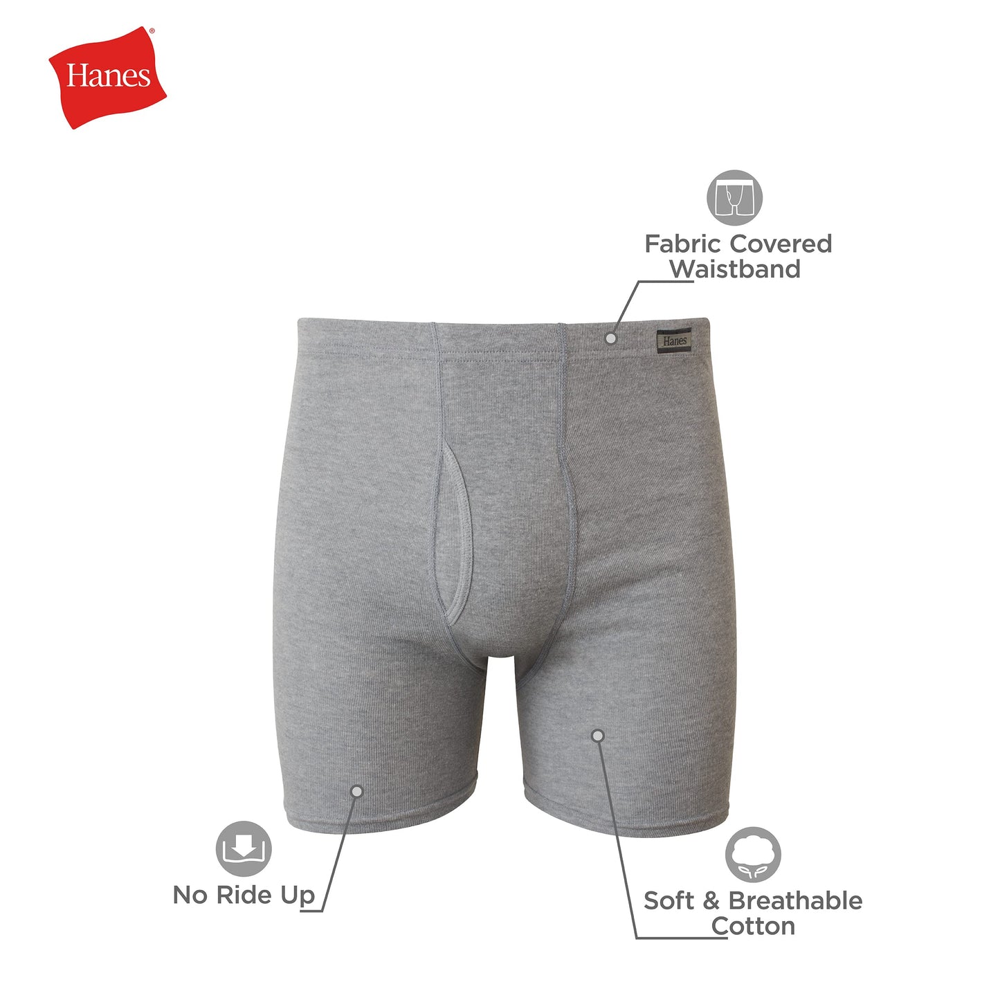 Hanes Mens Assorted ComfortSoft Boxer Briefs 5 Pack