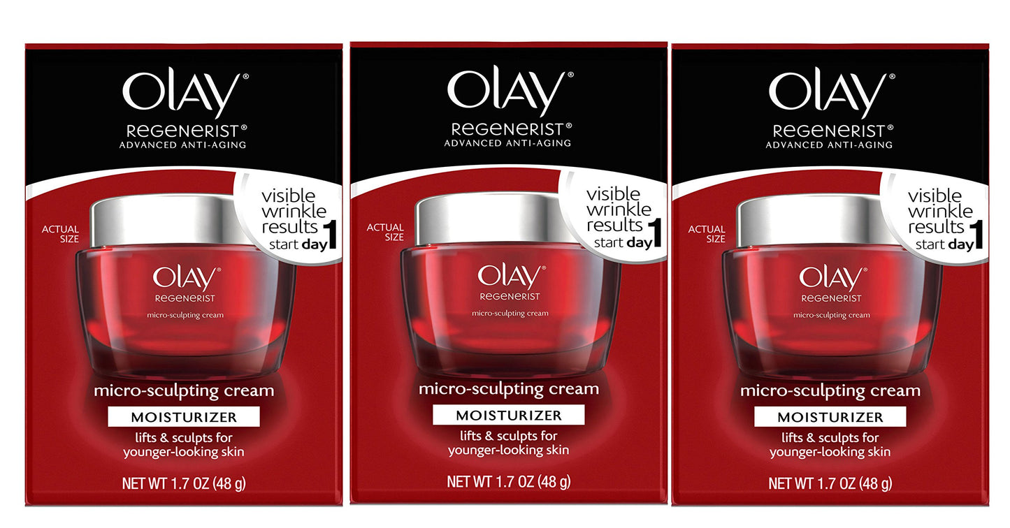 OLAY Regenerist Advanced Anti-Aging Micro-Sculpting Cream 1.70 oz (Pack of 3)