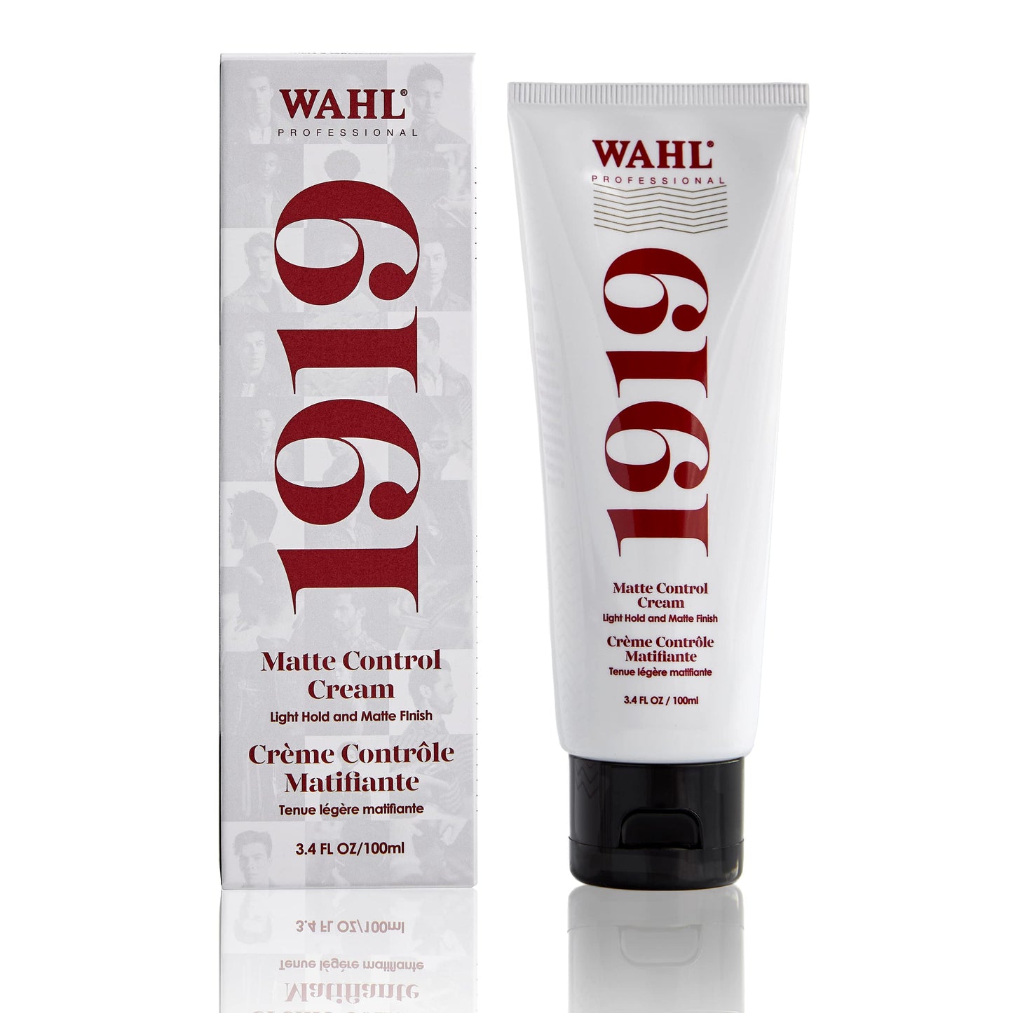 Wahl Professional - 1919 Matte Control Hair Cream - Hair Styling Cream for Men and Women - Travel Size - 3.4 oz