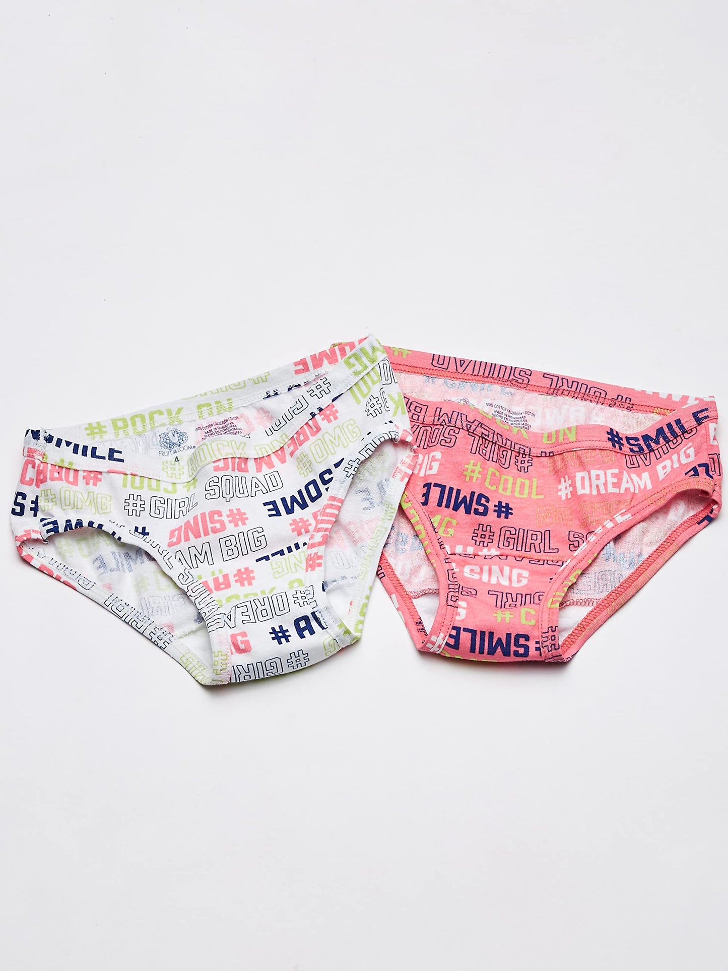 Fruit of the Loom girls Cotton Underwear, Assorted Multipacks (Packs 22 & 24) Underwear, 24 Pack - Hipster Fashion Assorted, 8 US