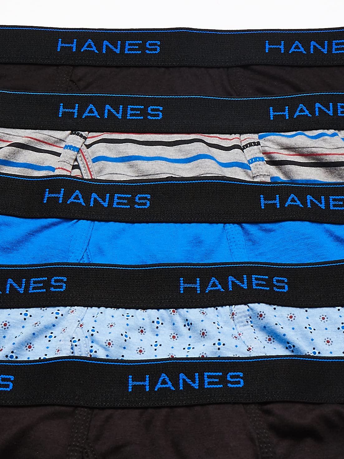 Hanes Men's 5-Pack ComfortBlend Dyed Brief with FreshIQ, Assorted, X-Large