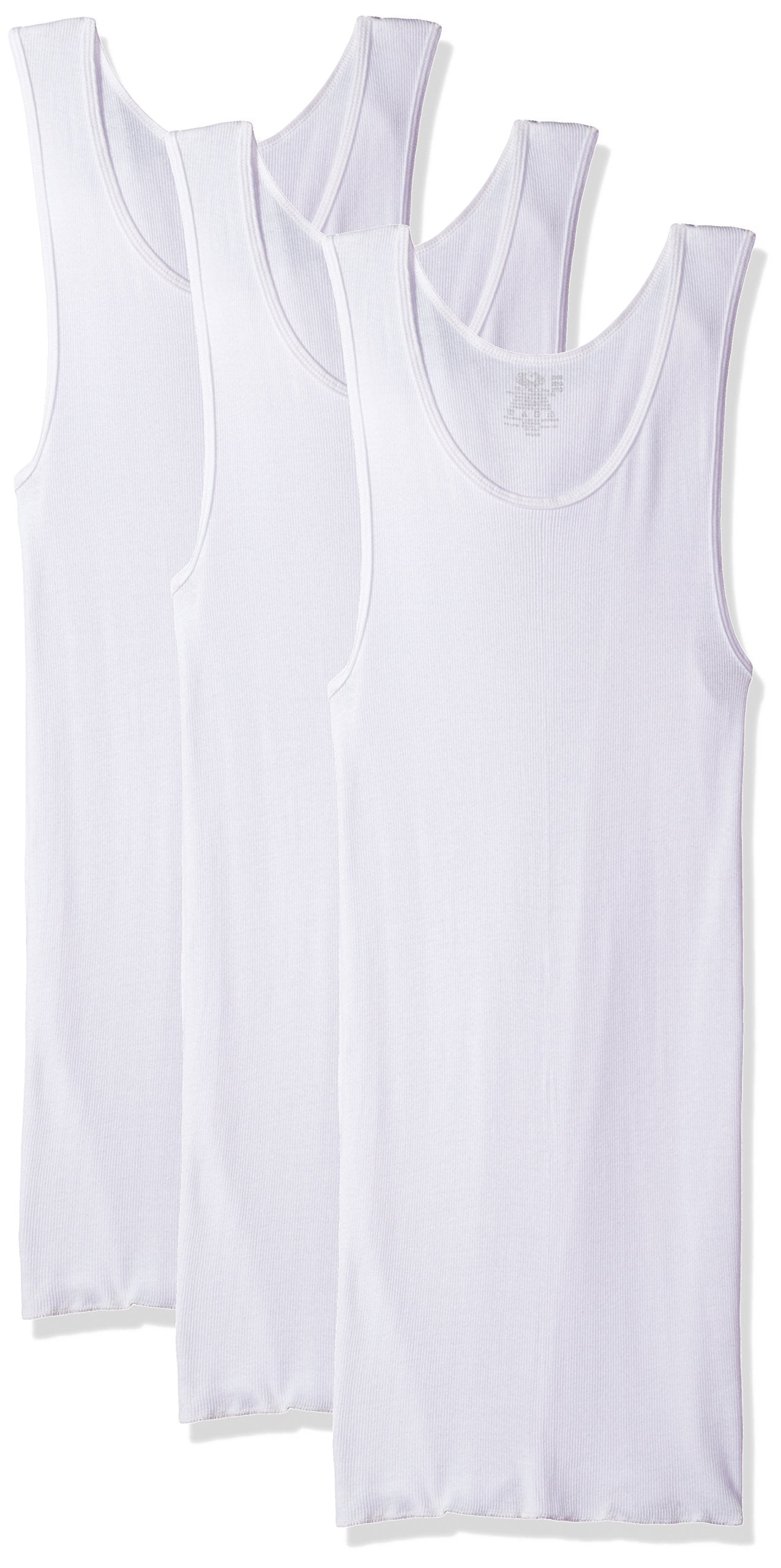 Fruit of the Loom mens 3-pack Premium Big Man A-shirt Underwear, White Ice, 5X US