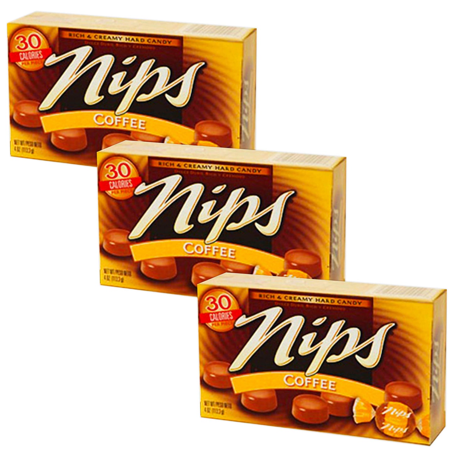 Nips Coffee Candy - 3 Pack Bundle Nips Coffee Hard Candy in Bulk (12 oz Total)