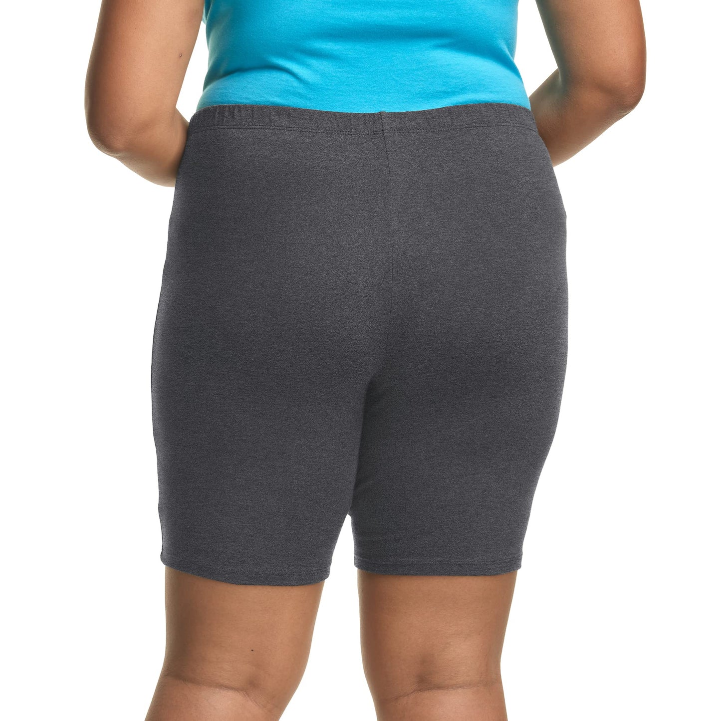 JUST MY SIZE womens Bike athletic shorts, Charcoal Heather, 5X US
