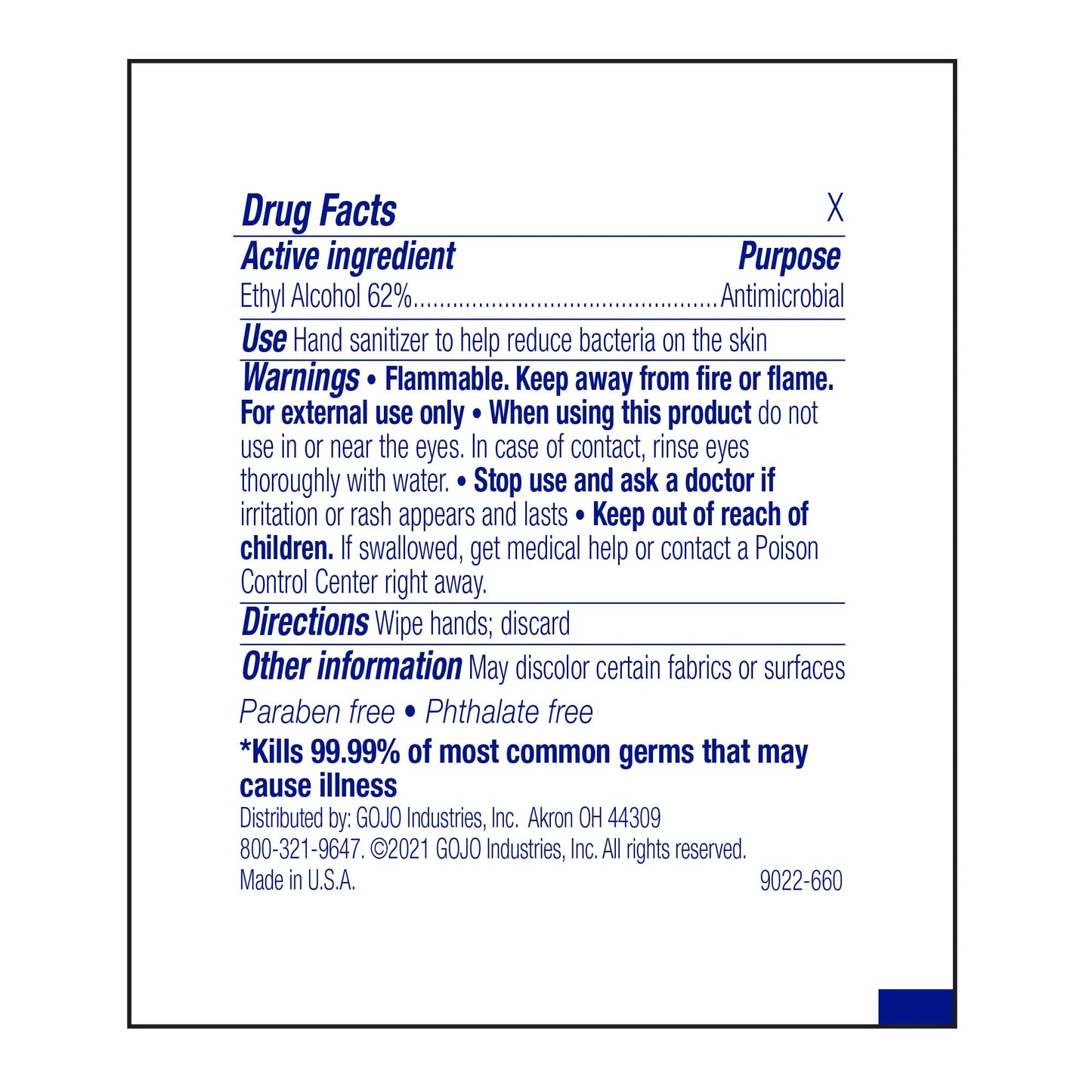 Purell Premoistened Sanitizing Hand Wipes,Fragrance Free, 100/Box