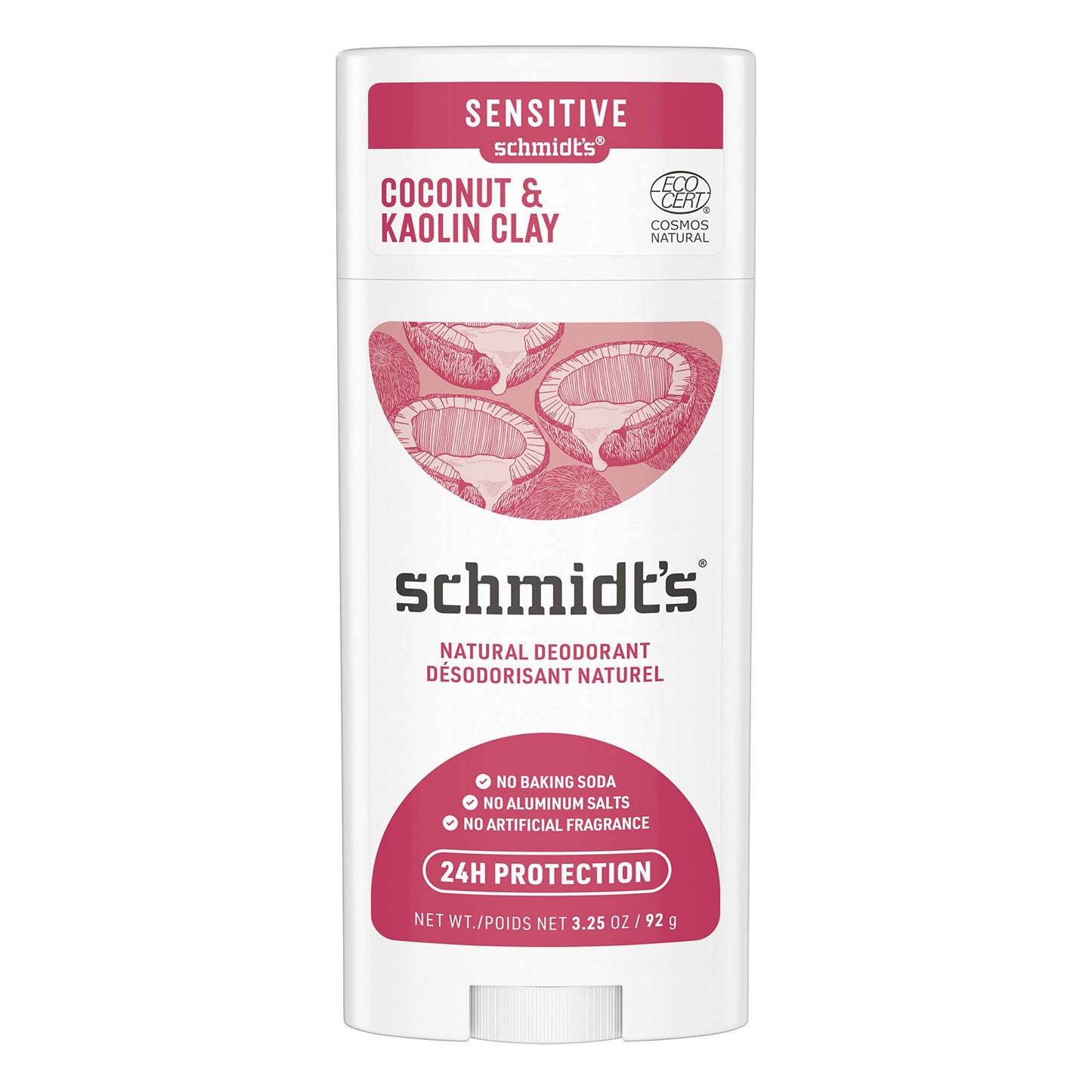Schmidt's Aluminum Free Natural Deodorant for Women and Men, Hemp Seed Oil and Sage for Sensitive Skin with 24 Hour Odor Protection, Certified Cruelty Free, Vegan Deodorant, 3.25 oz,vetiver,sage,WHITE