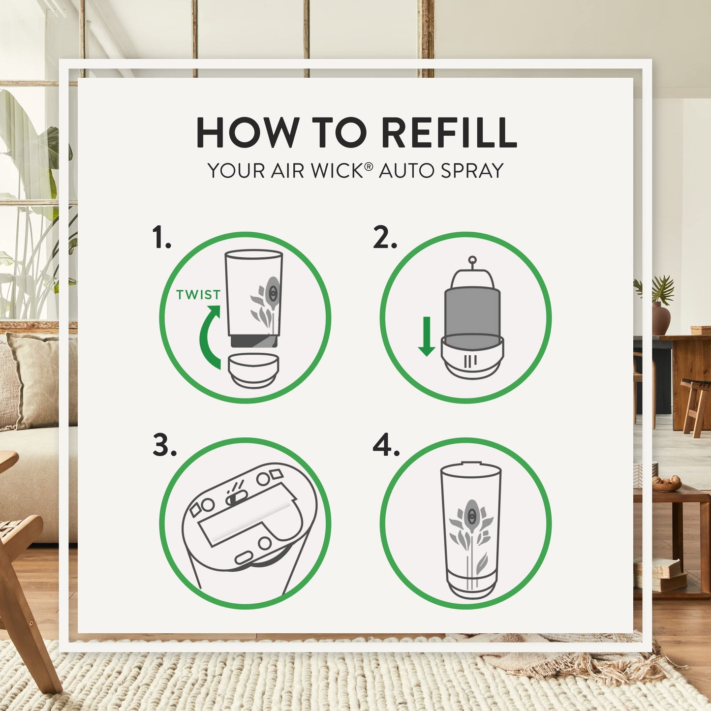 Air Wick Freshmatic Automatic Spray Air Freshener Refill, Paradise Retreat Scent, 5.89 Oz (Pack of 3)
