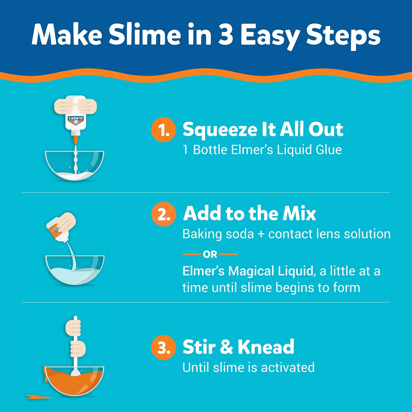 Elmer's Color Changing Liquid Glue, Great for Making Slime, Washable, Blue to Purple, 5 Ounces