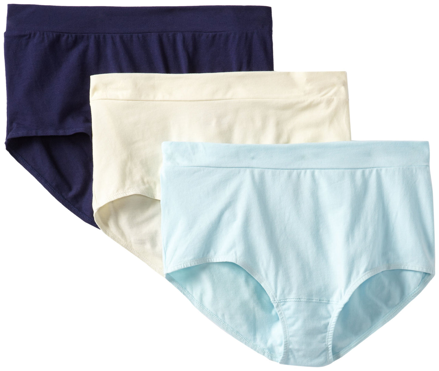 Fruit of the Loom Women's Plus-Size Ladies Ffm 3 Pack Comfort Solutions Non-Binding Brief Panties, Assorted, 10