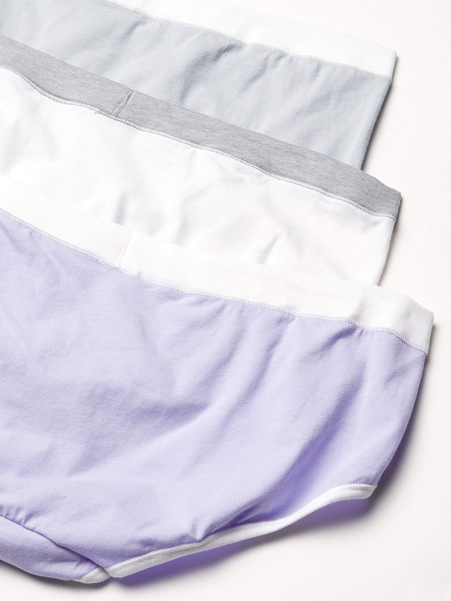 Hanes Ultimate Women's Comfort Flex Stretch Boyfriend Vintage Hipster 3-Pack, White/Silver Spotlight/Misty Lilac, Large