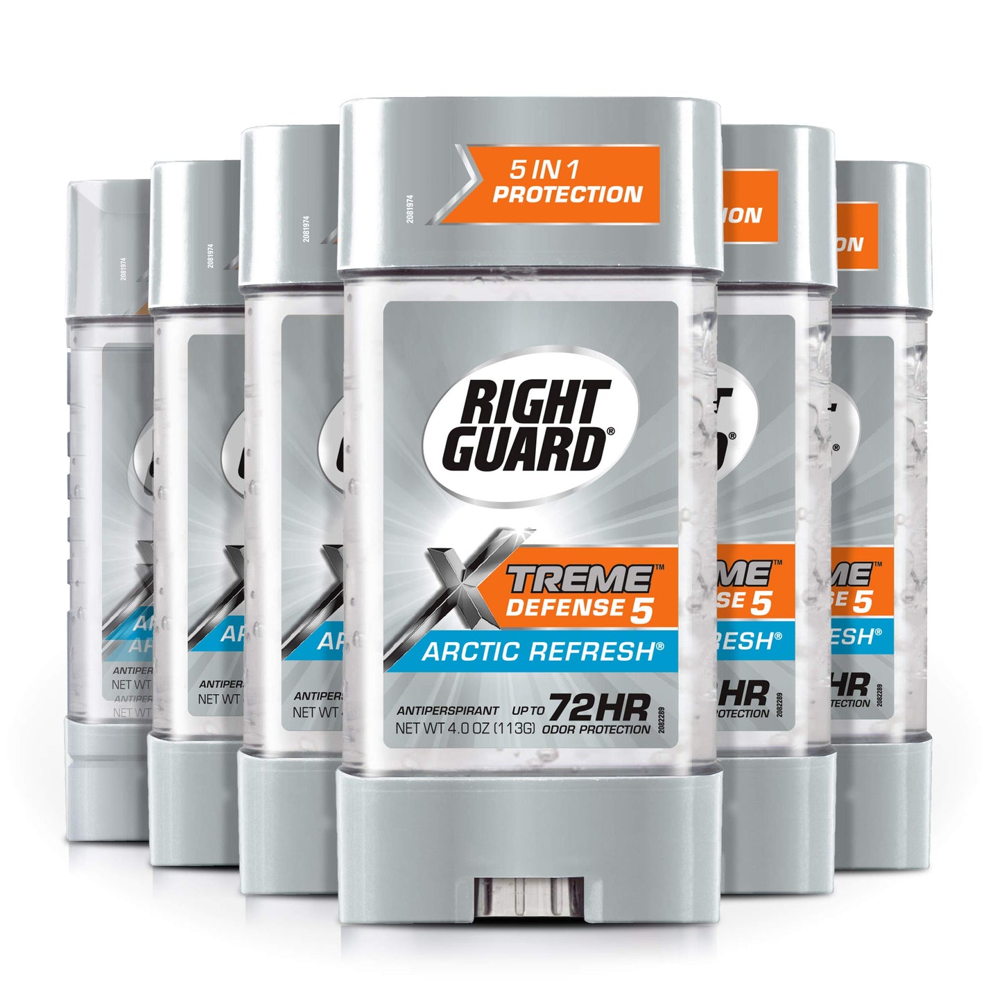 Right Guard Xtreme Defense Antiperspirant Deodorant Gel, Arctic Refresh, 4 Ounce (6 pack)